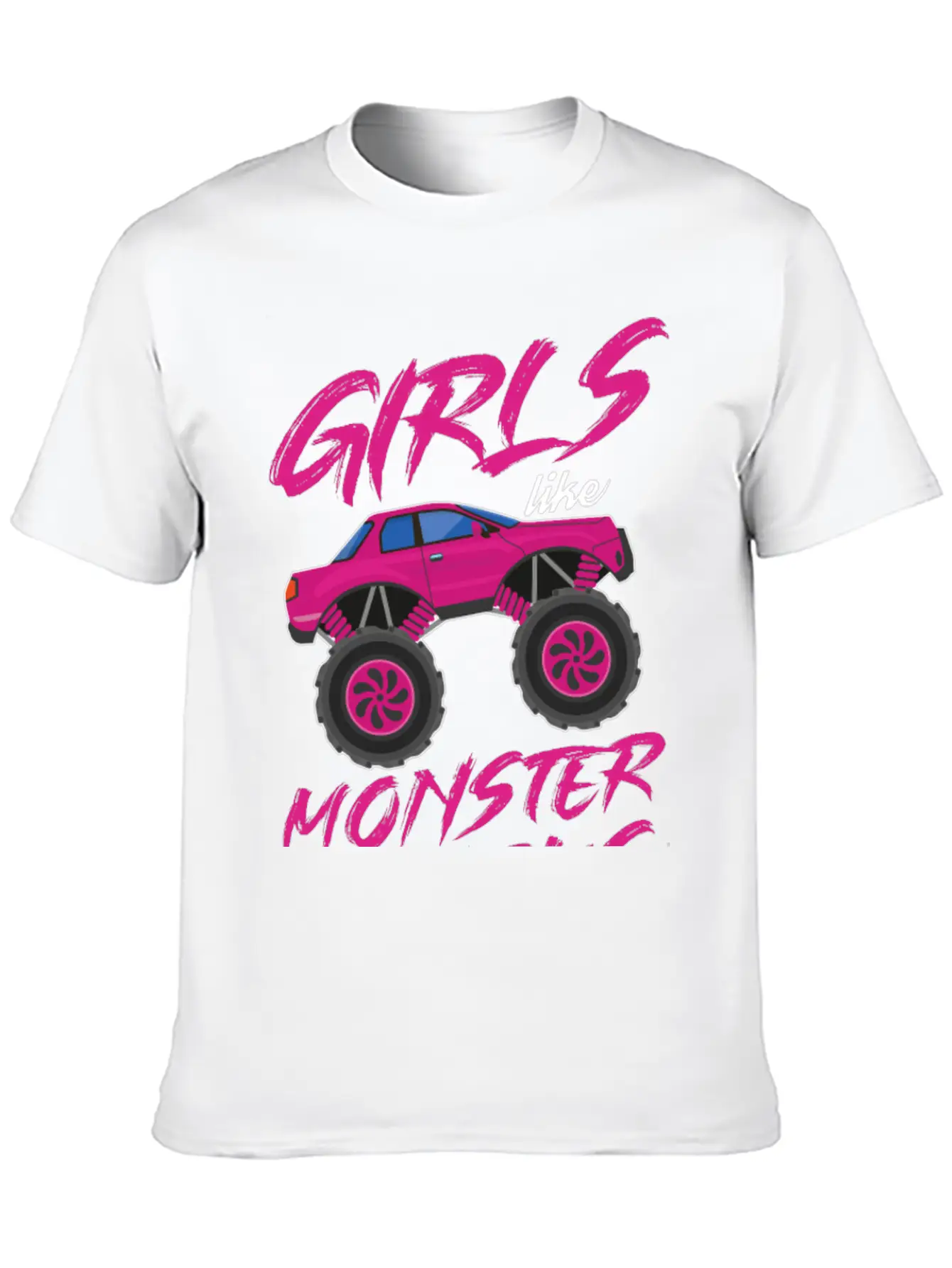 Monster Trucks Girls Monster Truck Lover Classic Cotton Tee – Unisex Comfort For Any Season