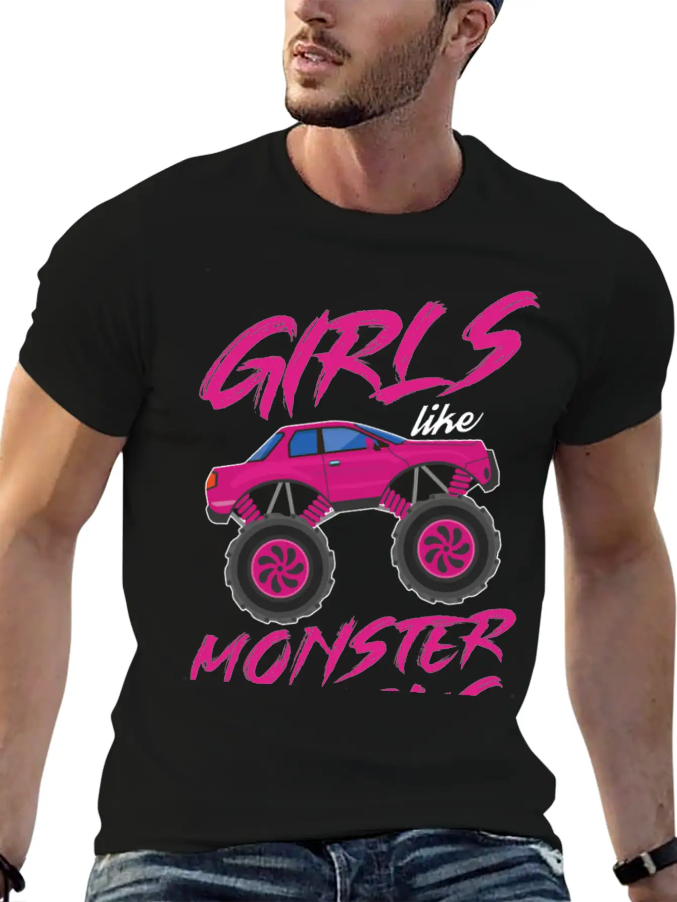 Monster Trucks Girls Monster Truck Lover Classic Cotton Tee – Unisex Comfort For Any Season