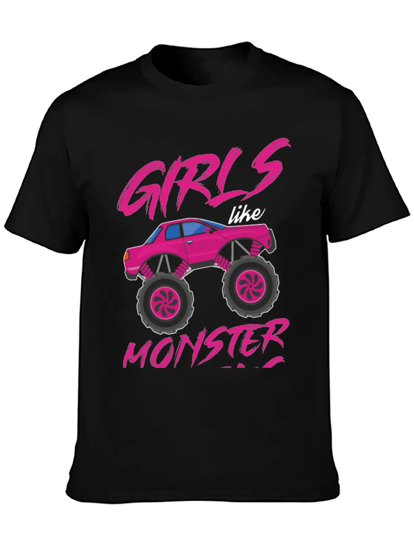 Monster Trucks Girls Monster Truck Lover Classic Cotton Tee – Unisex Comfort For Any Season