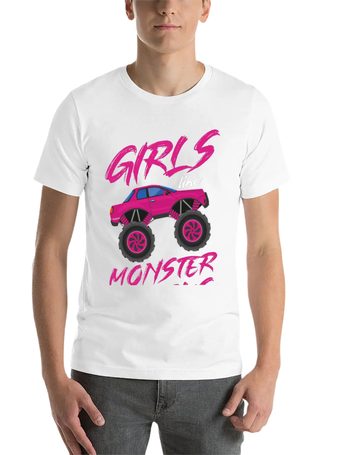 Monster Trucks Girls Monster Truck Lover Classic Cotton Tee – Unisex Comfort For Any Season