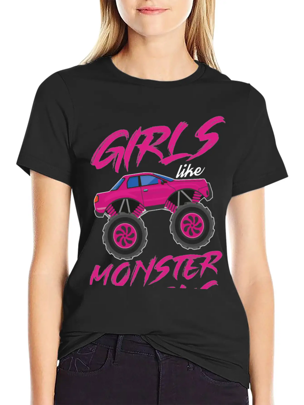 Monster Trucks Girls Monster Truck Lover Classic Cotton Tee – Unisex Comfort For Any Season