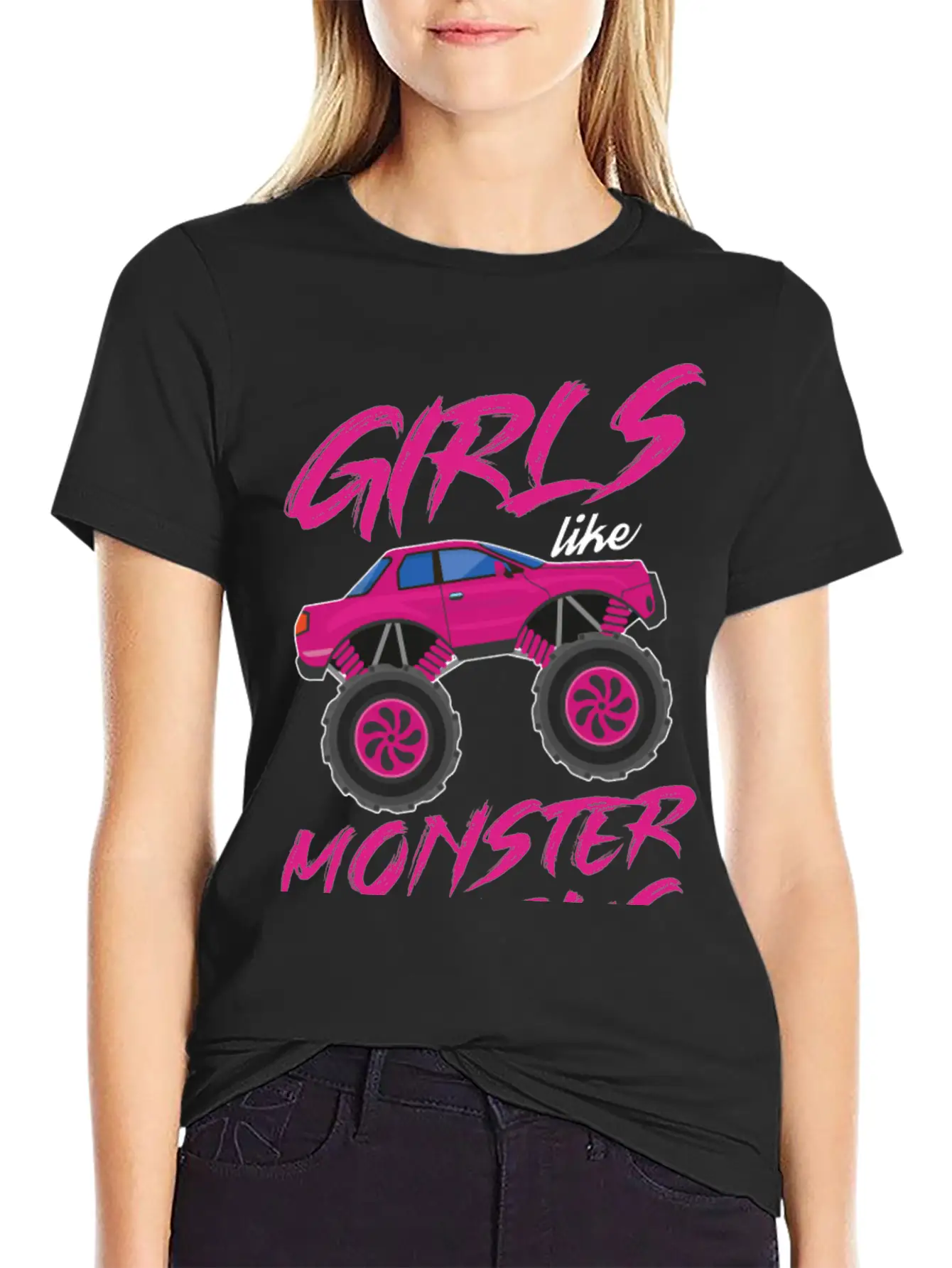 Monster Trucks Girls Monster Truck Lover Classic Cotton Tee – Unisex Comfort For Any Season