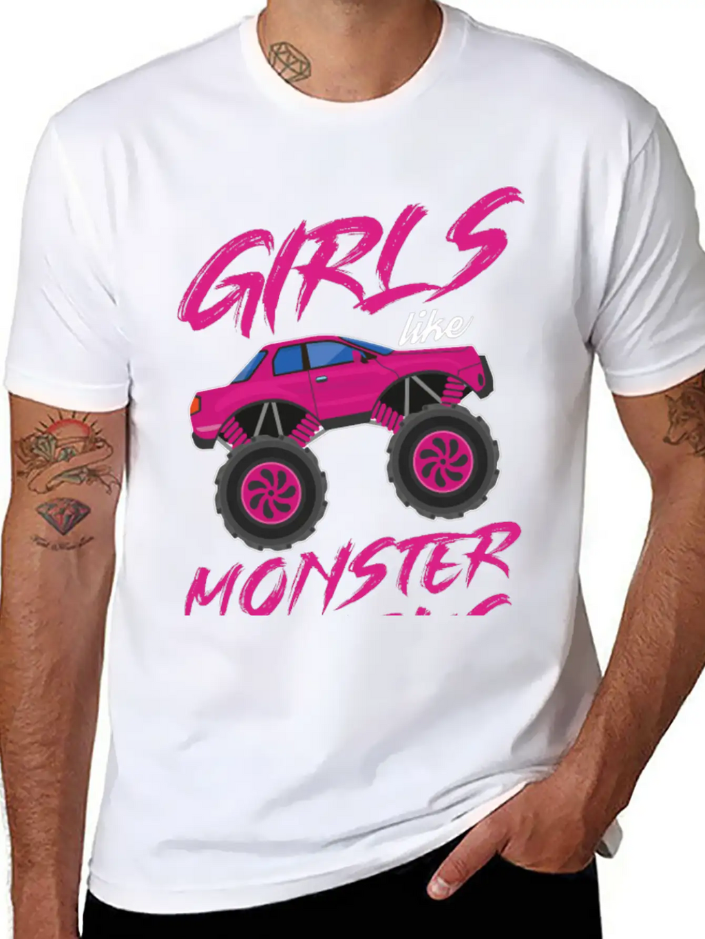 Monster Trucks Girls Monster Truck Lover Classic Cotton Tee – Unisex Comfort For Any Season