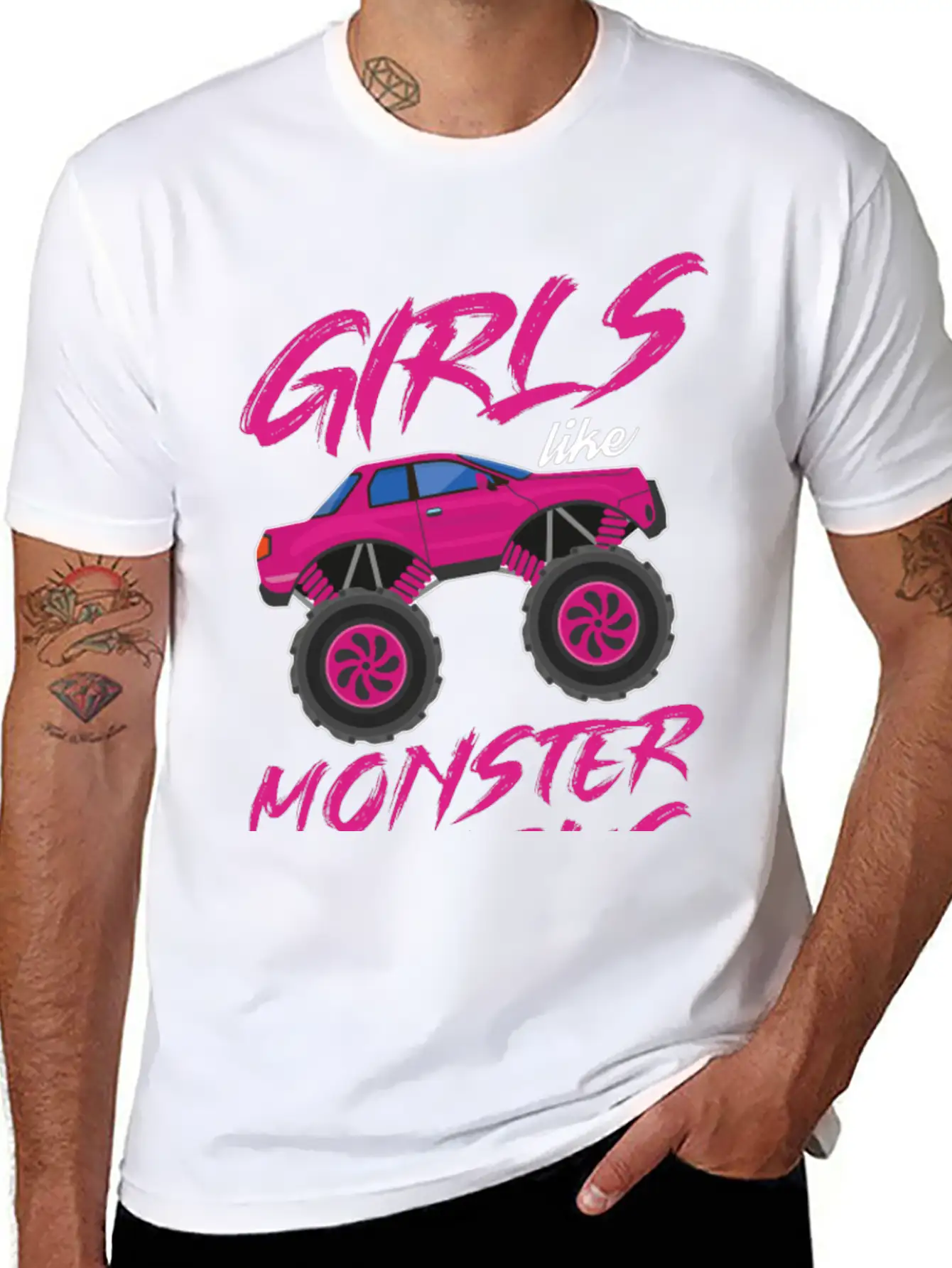 Monster Trucks Girls Monster Truck Lover Classic Cotton Tee – Unisex Comfort For Any Season