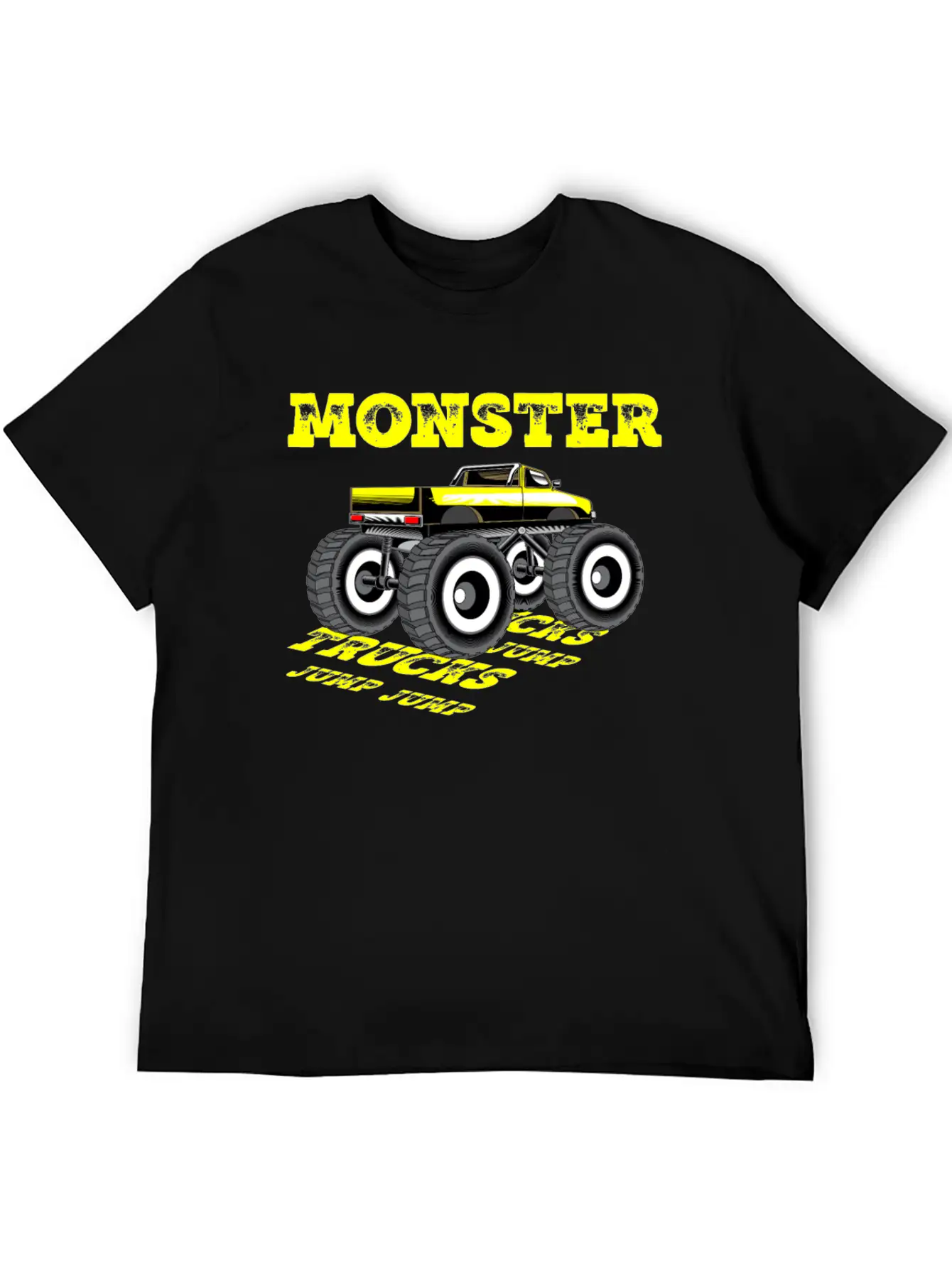 MONSTER TRUCKS JUMP JUMP Breathable Graphic T-Shirt – Perfect For Casual Days