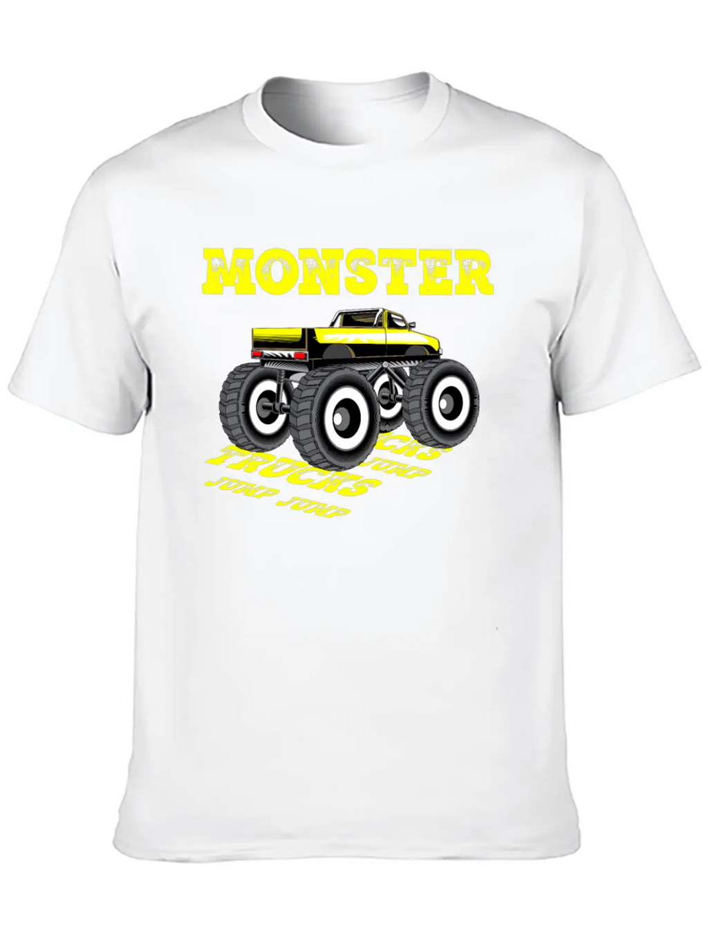MONSTER TRUCKS JUMP JUMP Breathable Graphic T-Shirt – Perfect For Casual Days