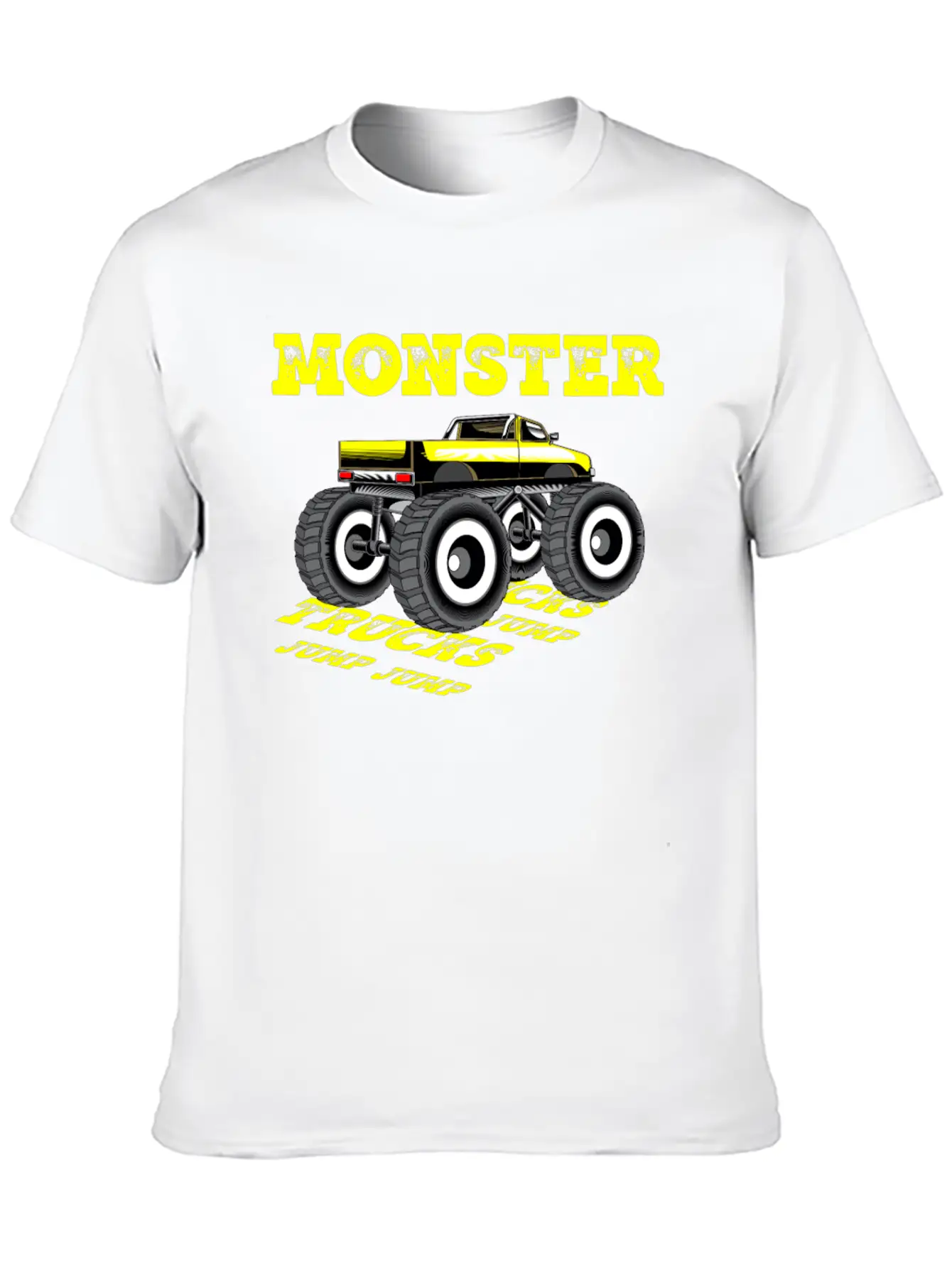 MONSTER TRUCKS JUMP JUMP Breathable Graphic T-Shirt – Perfect For Casual Days