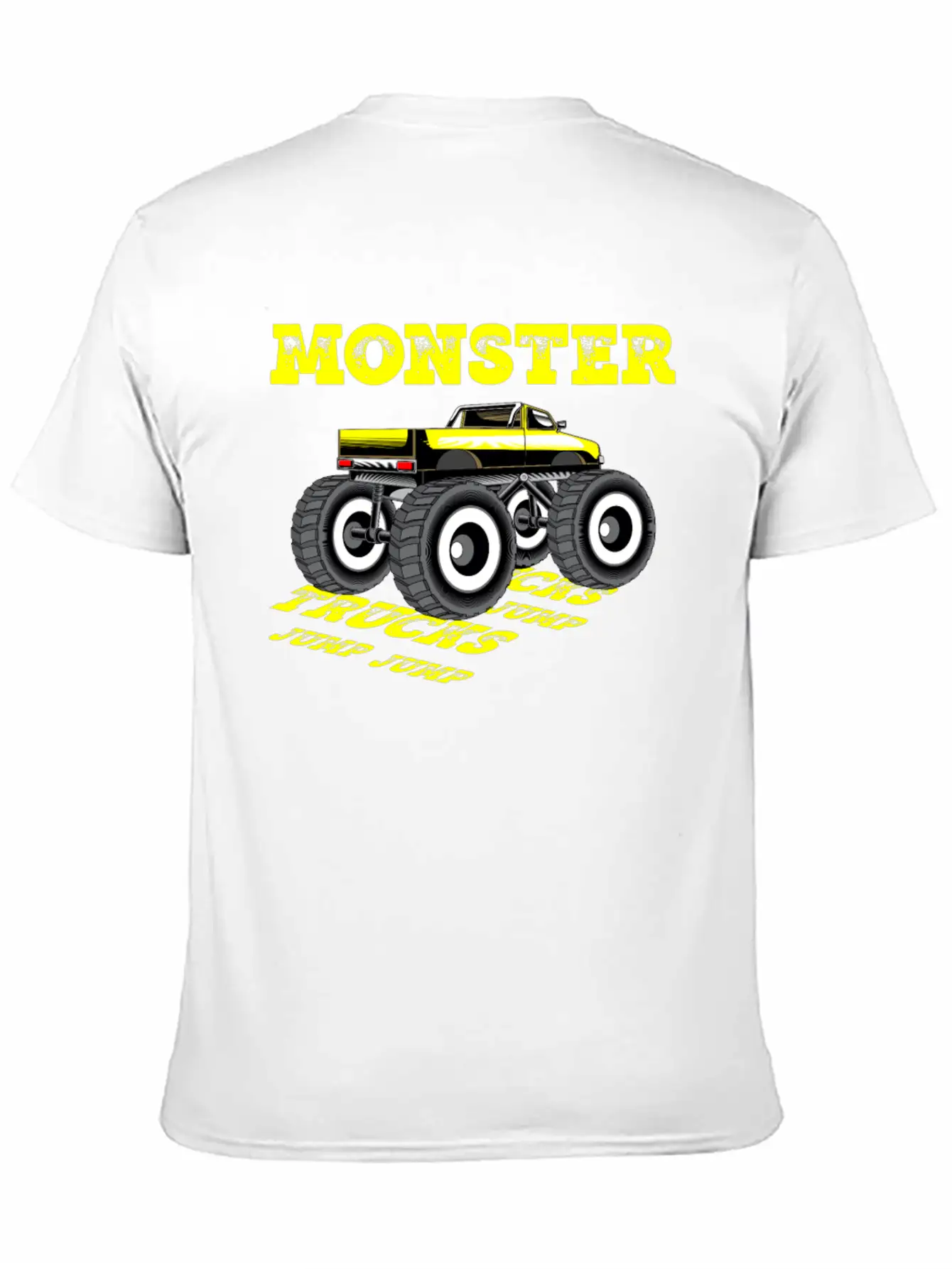 MONSTER TRUCKS JUMP JUMP Breathable Graphic T-Shirt – Perfect For Casual Days