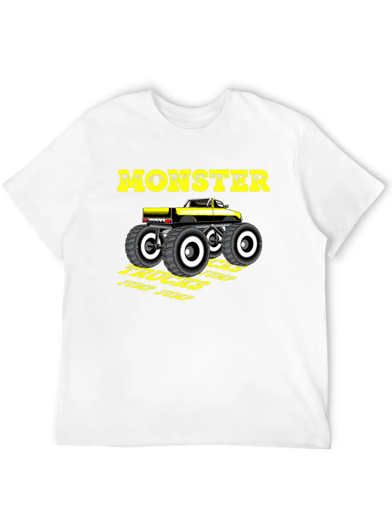 MONSTER TRUCKS JUMP JUMP Breathable Graphic T-Shirt – Perfect For Casual Days