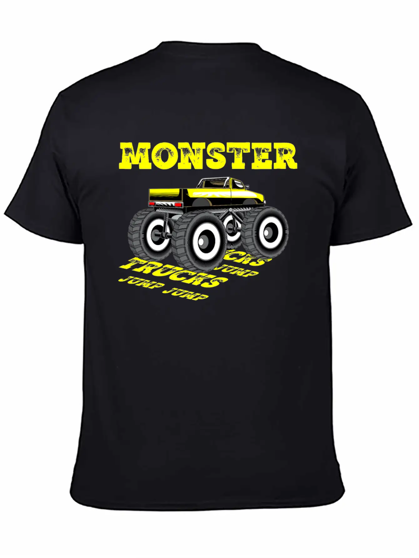 MONSTER TRUCKS JUMP JUMP Breathable Graphic T-Shirt – Perfect For Casual Days