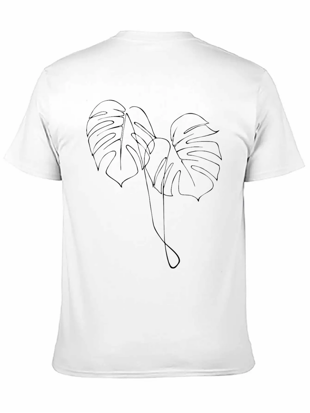 Monstera Adansonii Line Art Breathable Soft Cotton T-Shirt – Timeless Casual Look