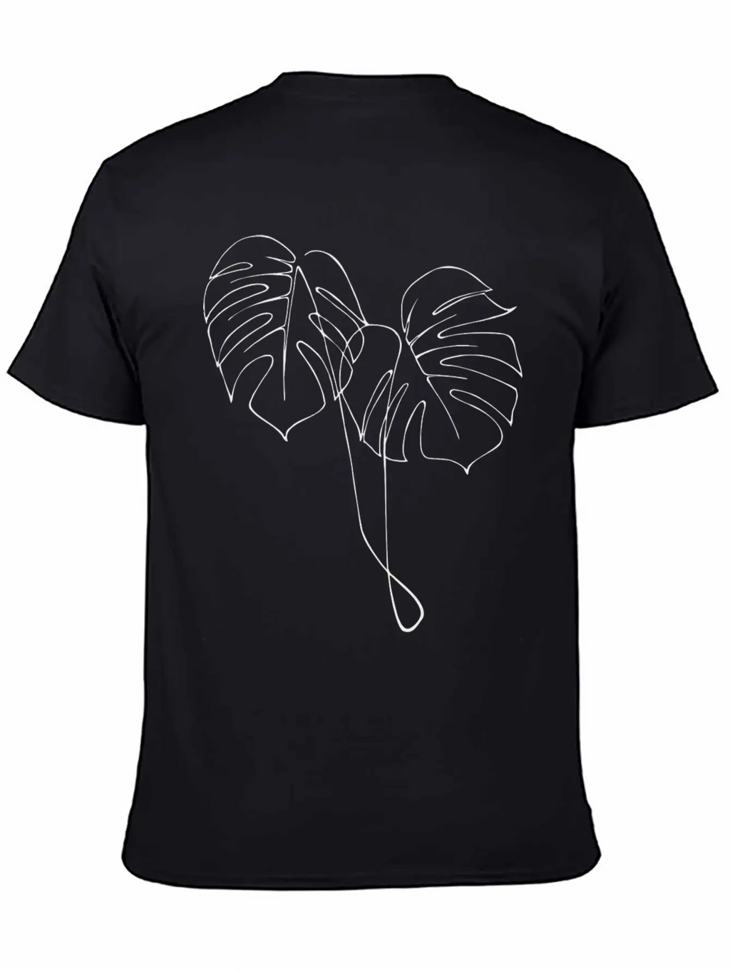 Monstera Adansonii Line Art Breathable Soft Cotton T-Shirt – Timeless Casual Look