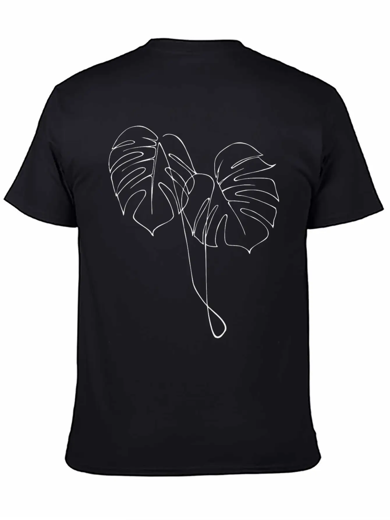 Monstera Adansonii Line Art Breathable Soft Cotton T-Shirt – Timeless Casual Look