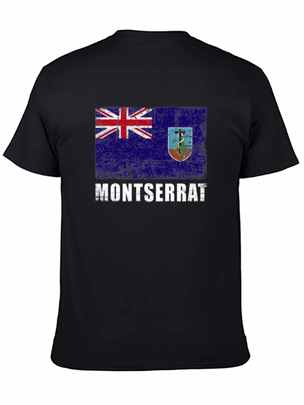 Montserrat Flag Grunge Country Flag Montserrat Breathable Graphic T-Shirt – Perfect For Casual Days