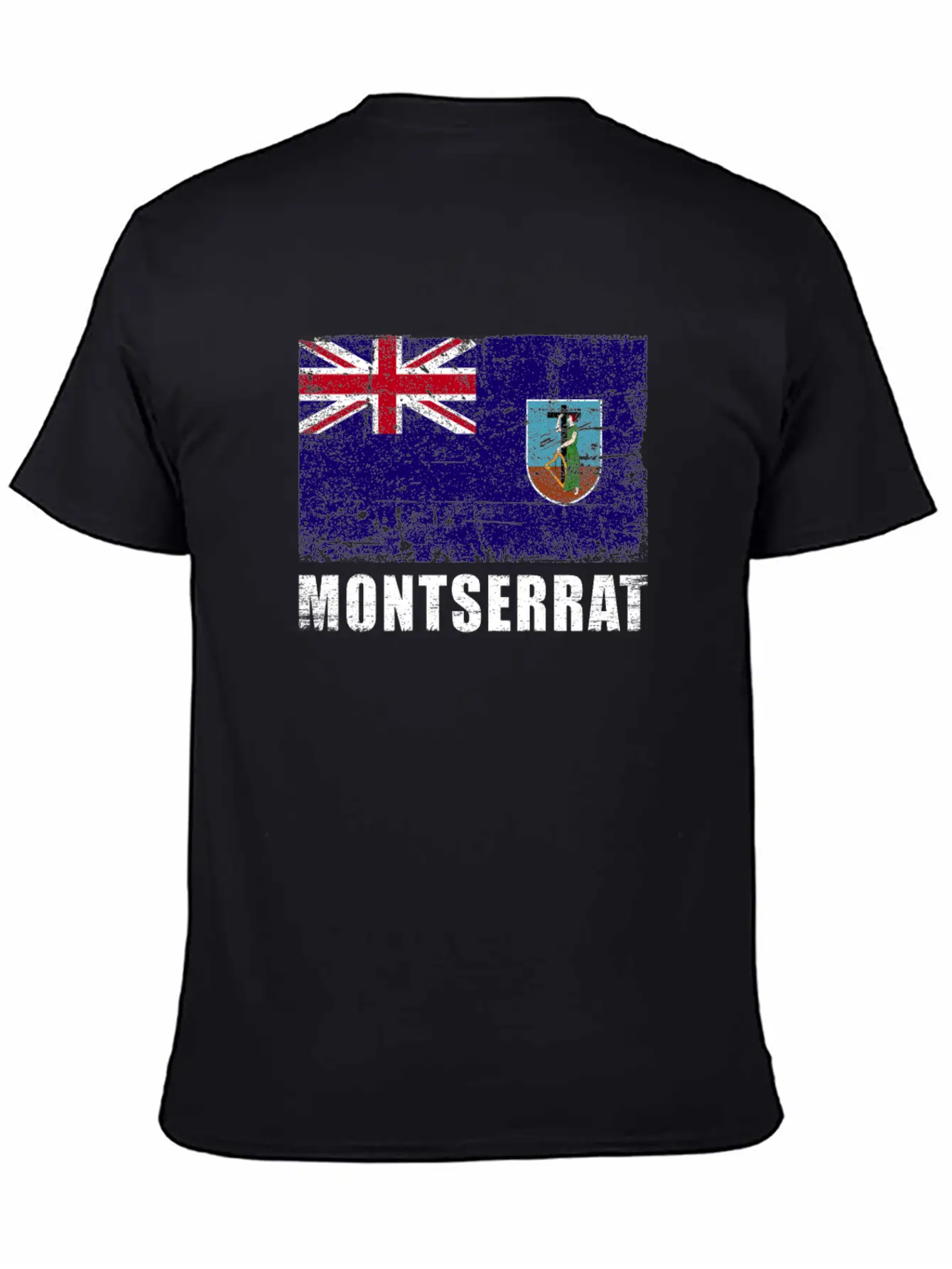 Montserrat Flag Grunge Country Flag Montserrat Breathable Graphic T-Shirt – Perfect For Casual Days