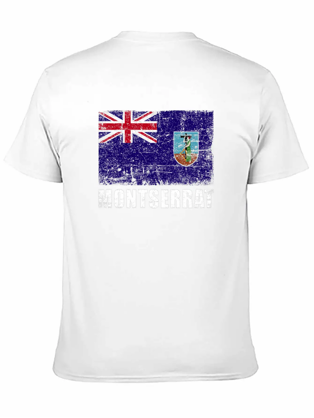 Montserrat Flag Grunge Country Flag Montserrat Breathable Graphic T-Shirt – Perfect For Casual Days