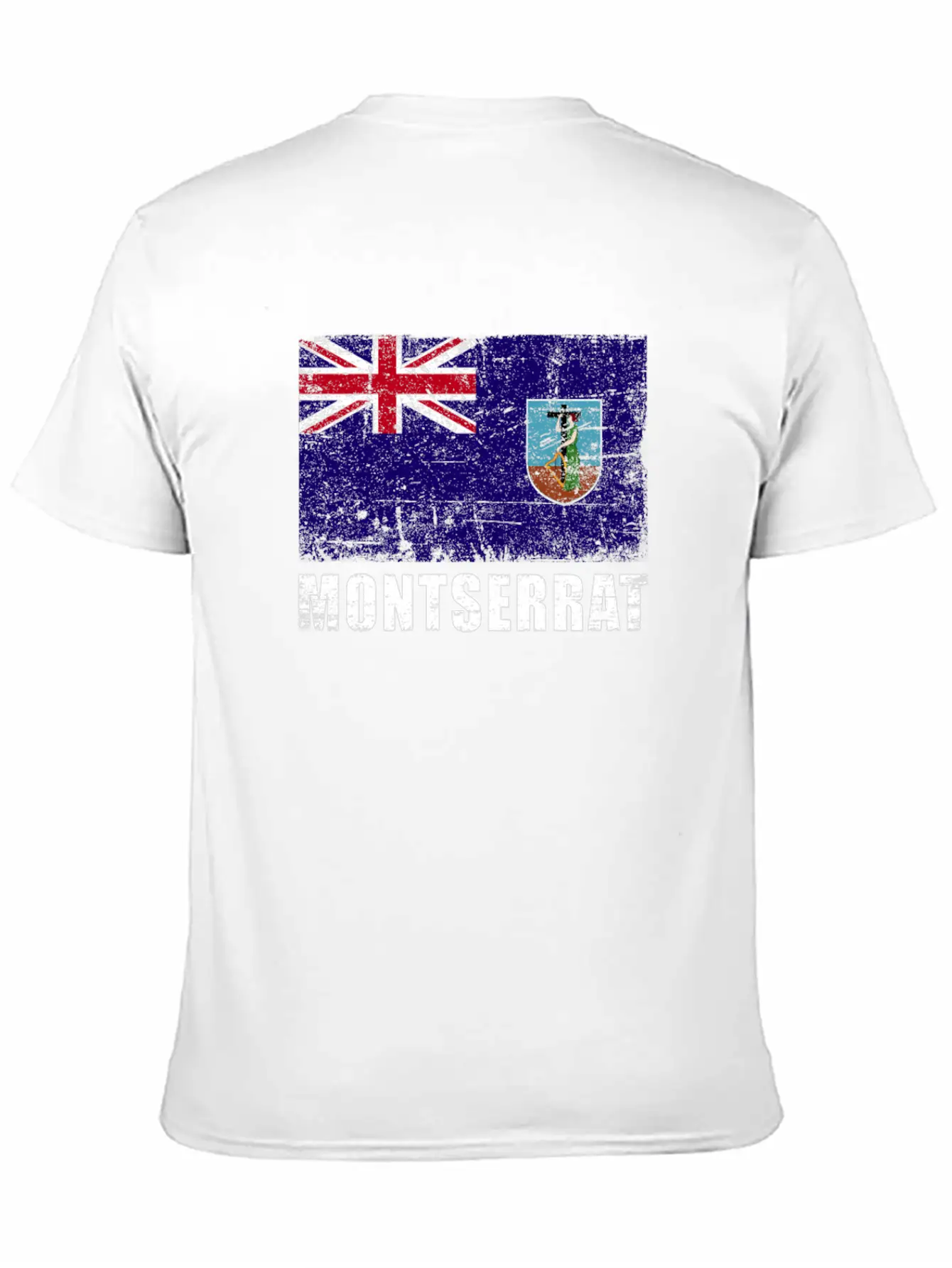 Montserrat Flag Grunge Country Flag Montserrat Breathable Graphic T-Shirt – Perfect For Casual Days