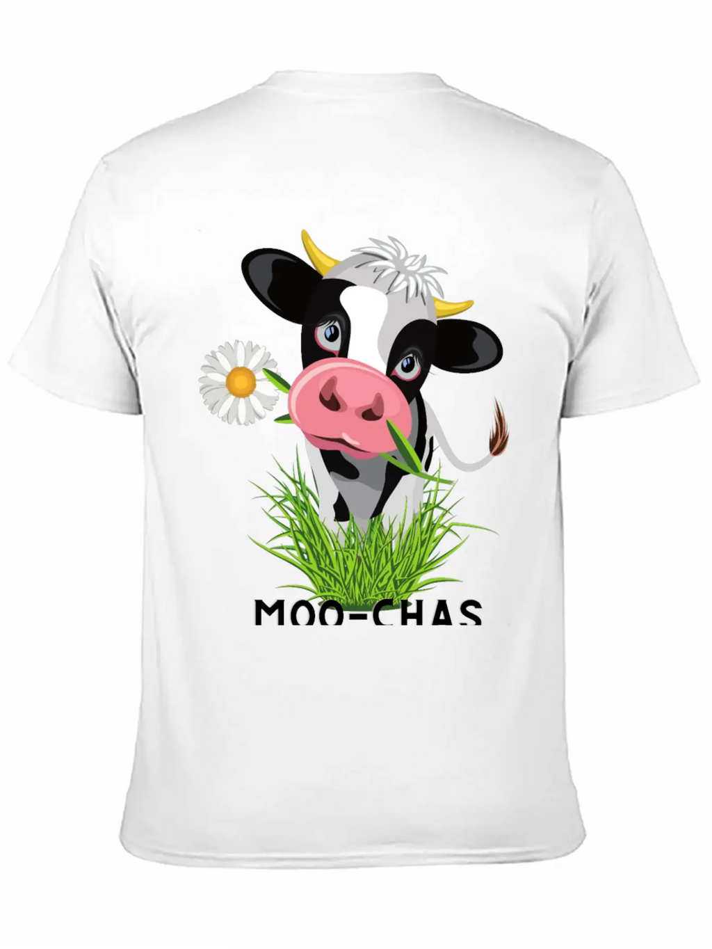 Moo Chas Grass Ias ( Muchas Gracias) Breathable Graphic T-Shirt – Perfect For Casual Days