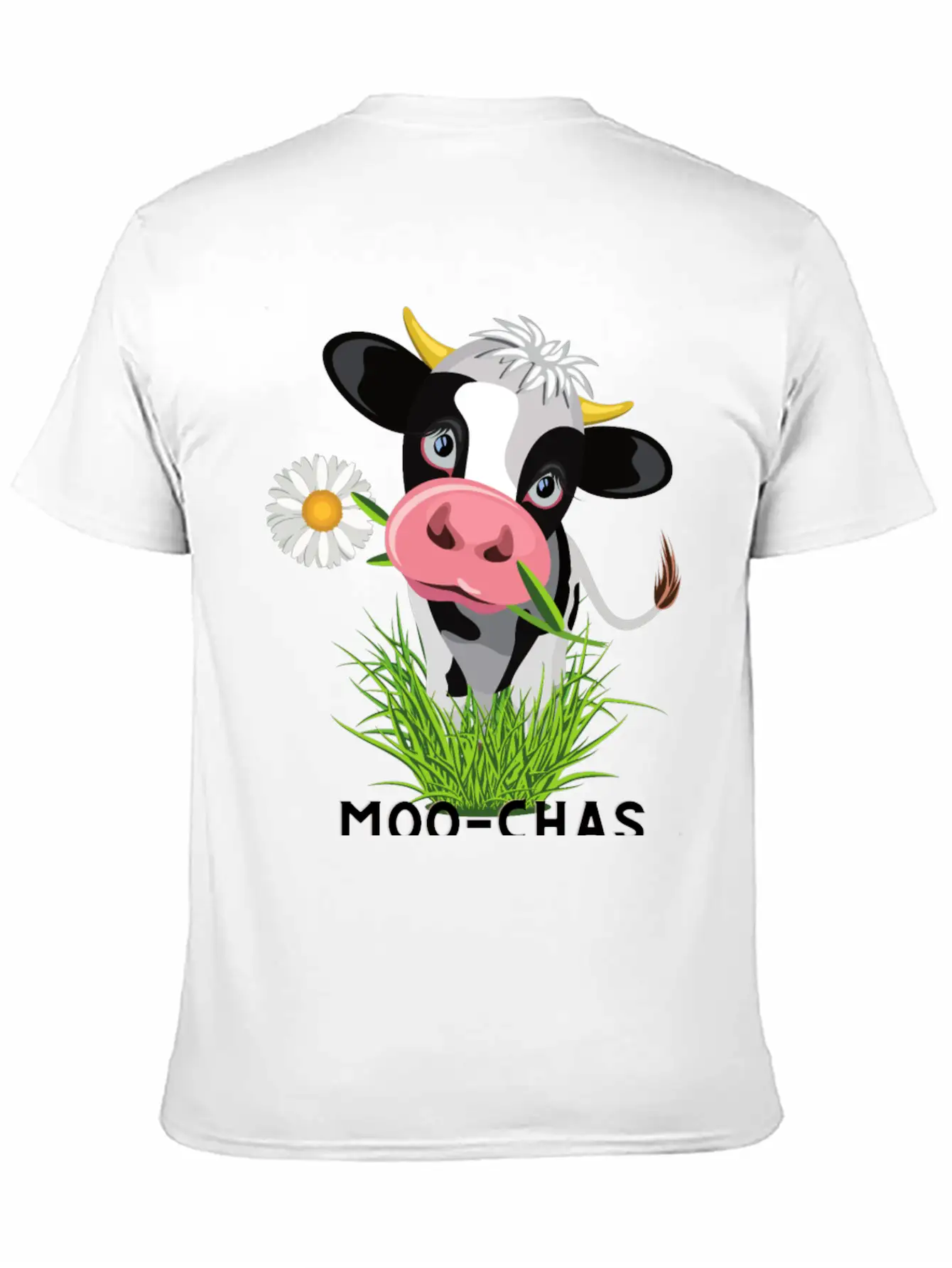 Moo Chas Grass Ias ( Muchas Gracias) Breathable Graphic T-Shirt – Perfect For Casual Days