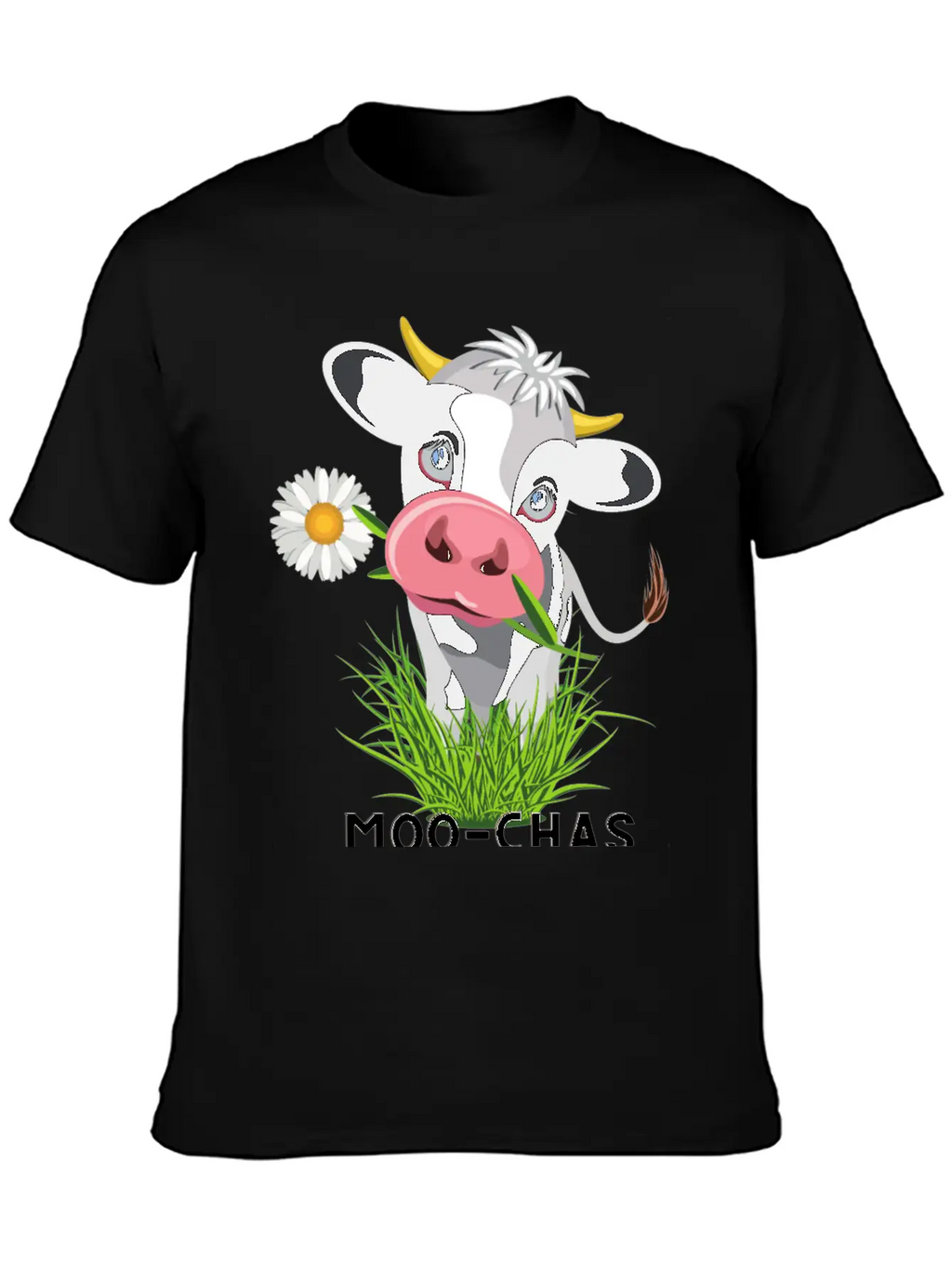 Moo Chas Grass Ias ( Muchas Gracias) Breathable Graphic T-Shirt – Perfect For Casual Days