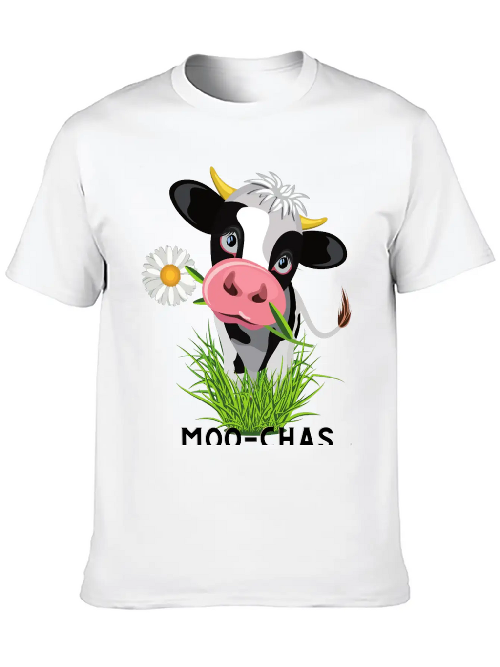 Moo Chas Grass Ias ( Muchas Gracias) Breathable Graphic T-Shirt – Perfect For Casual Days