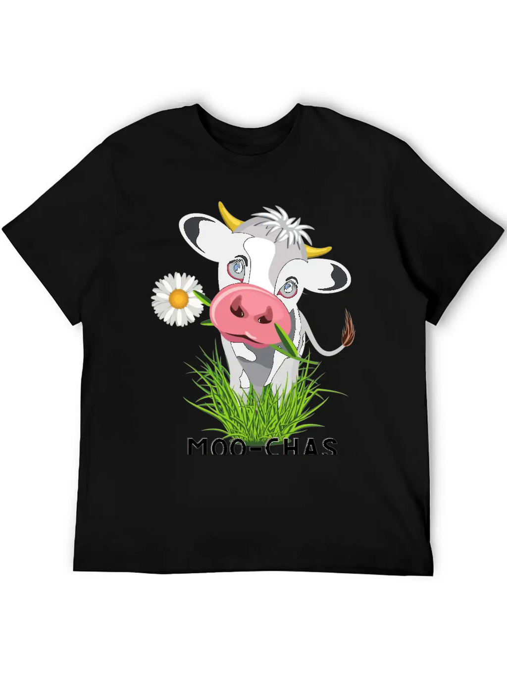 Moo Chas Grass Ias ( Muchas Gracias) Breathable Graphic T-Shirt – Perfect For Casual Days