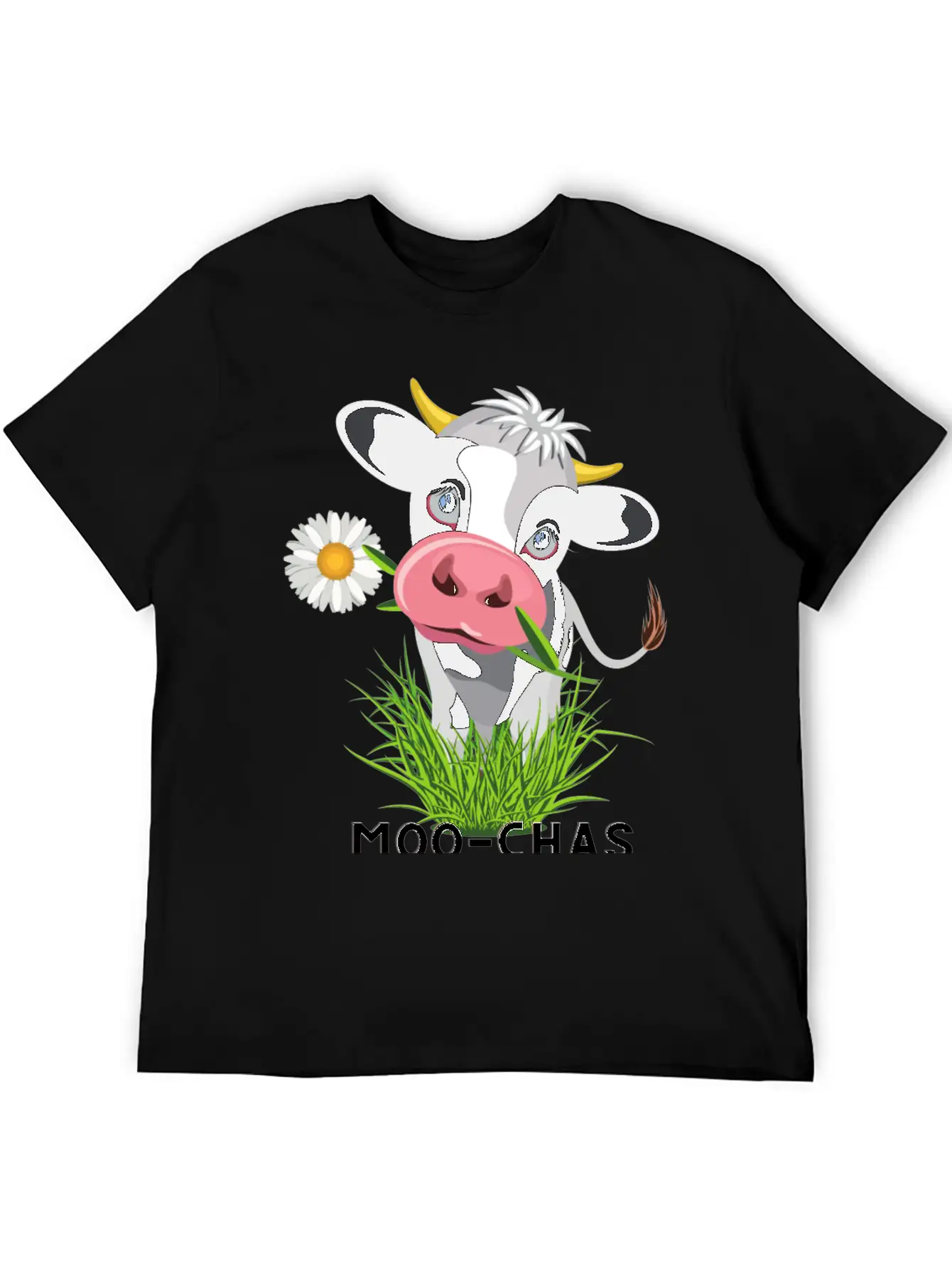 Moo Chas Grass Ias ( Muchas Gracias) Breathable Graphic T-Shirt – Perfect For Casual Days