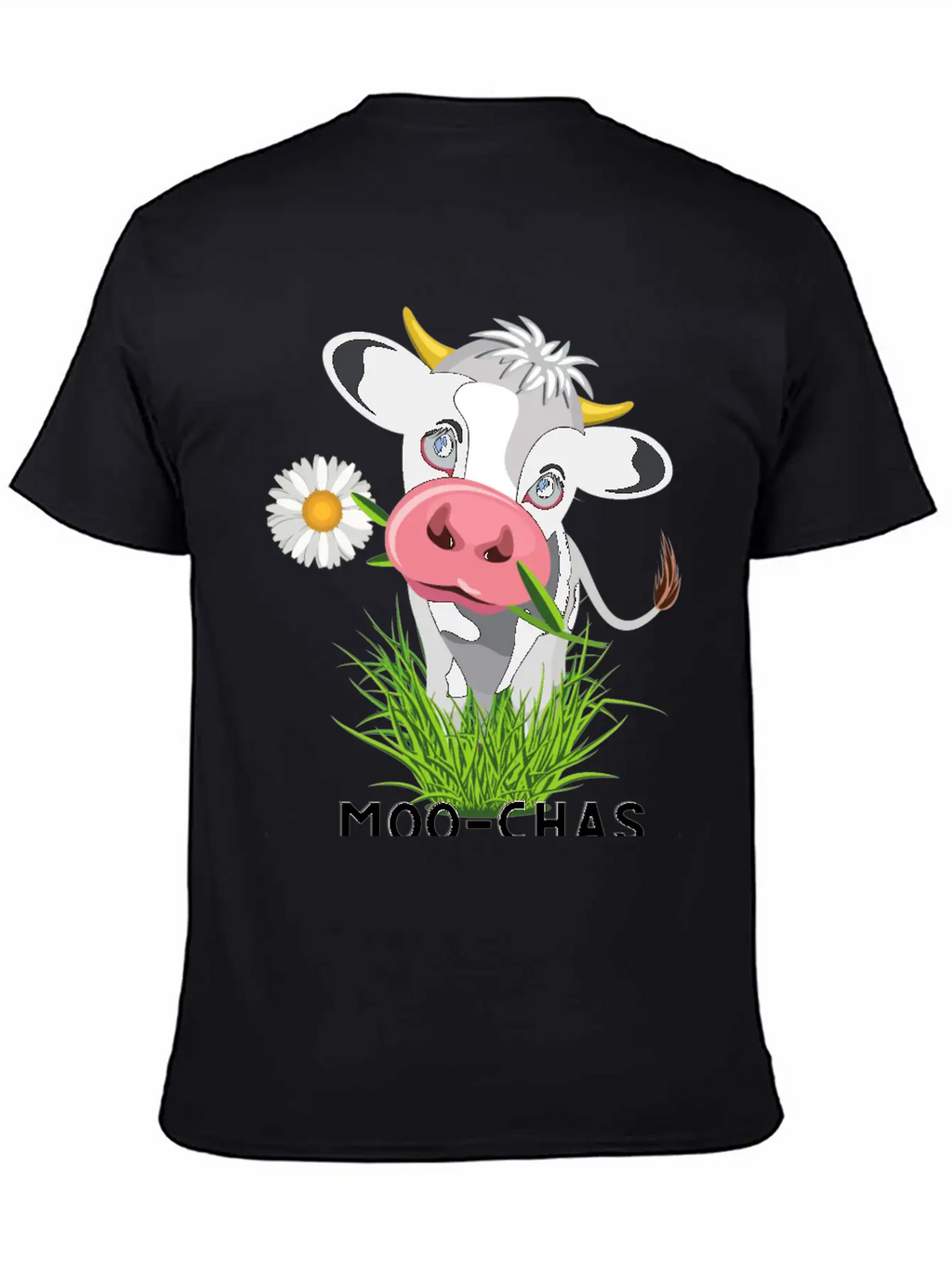 Moo Chas Grass Ias ( Muchas Gracias) Breathable Graphic T-Shirt – Perfect For Casual Days