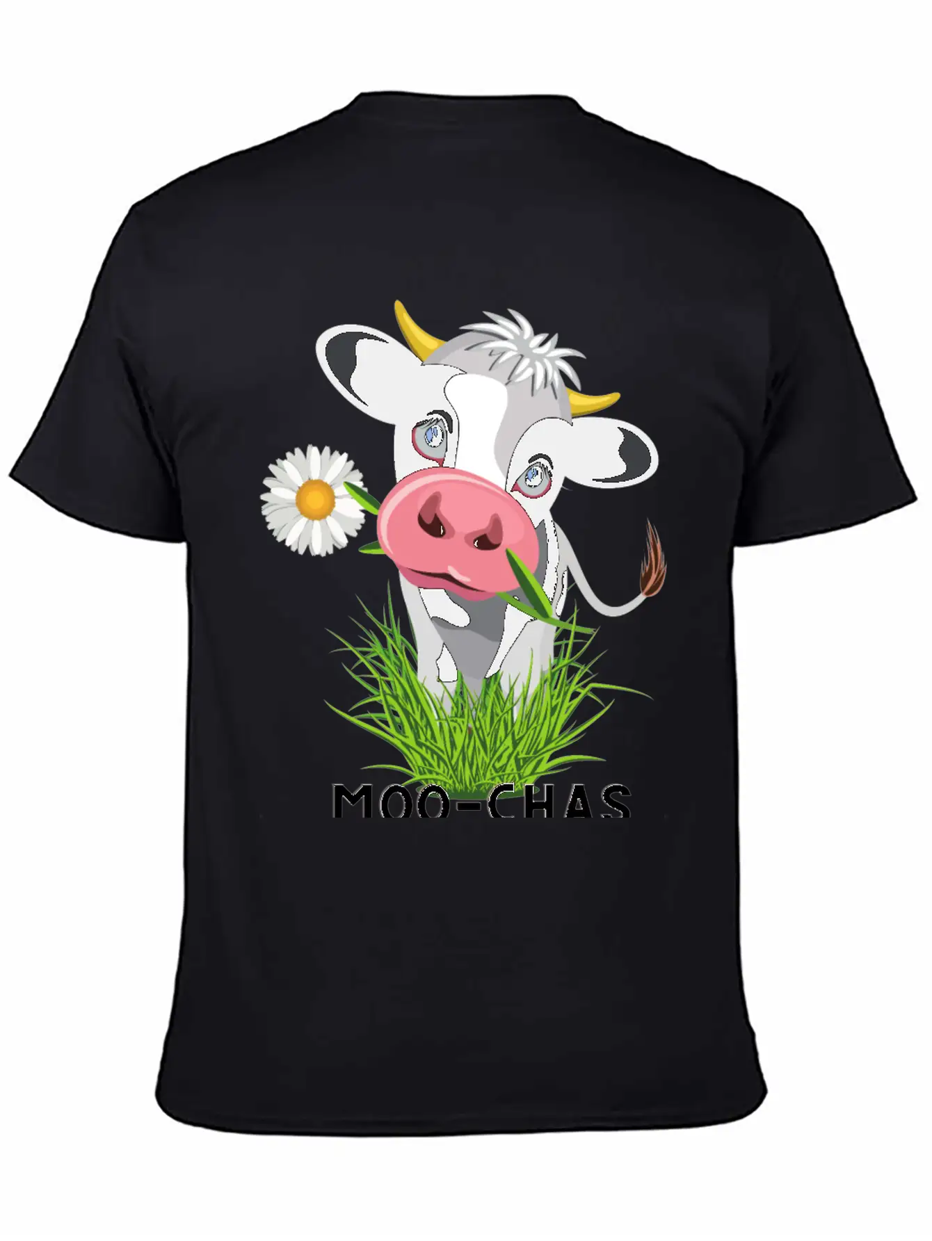 Moo Chas Grass Ias ( Muchas Gracias) Breathable Graphic T-Shirt – Perfect For Casual Days