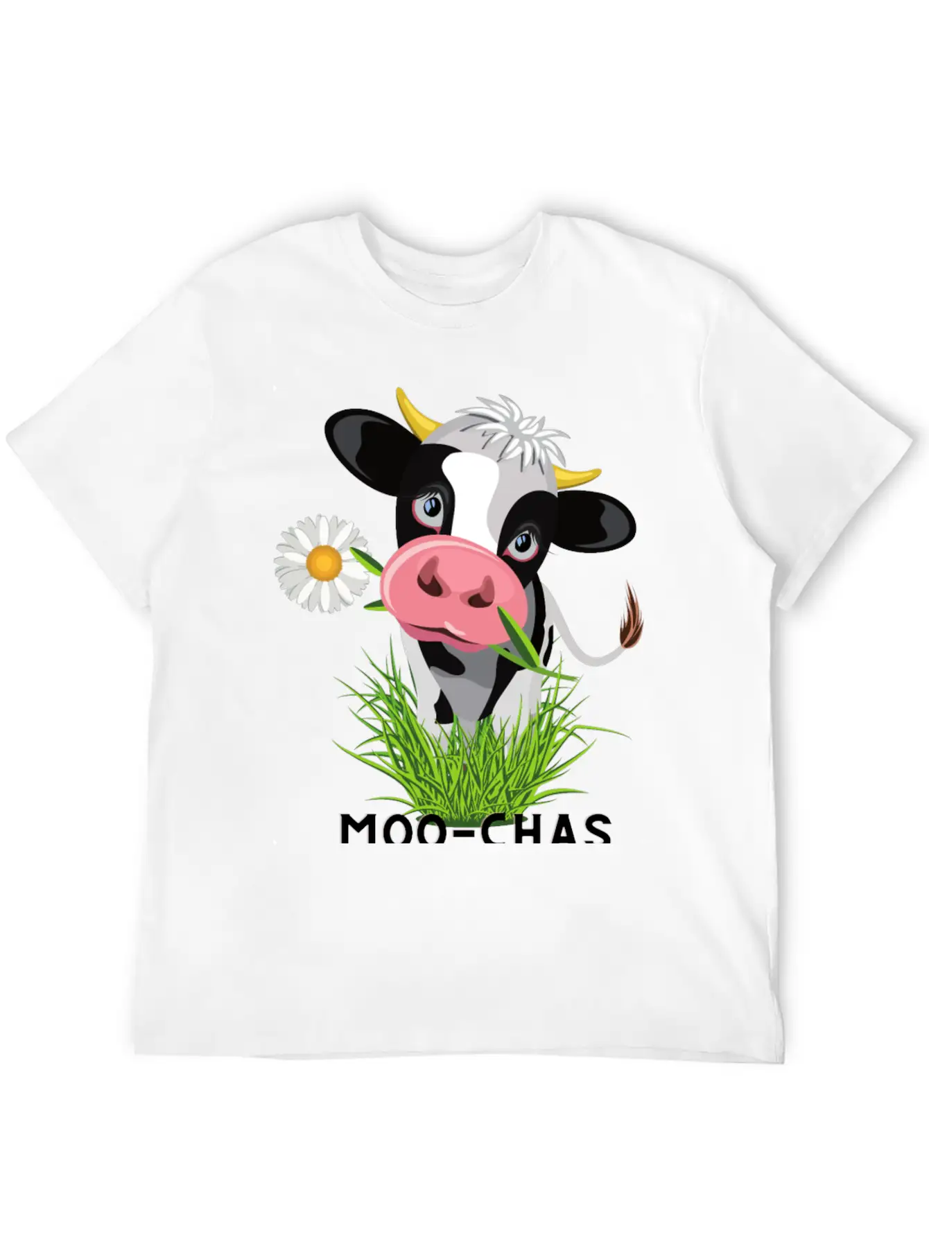 Moo Chas Grass Ias ( Muchas Gracias) Breathable Graphic T-Shirt – Perfect For Casual Days