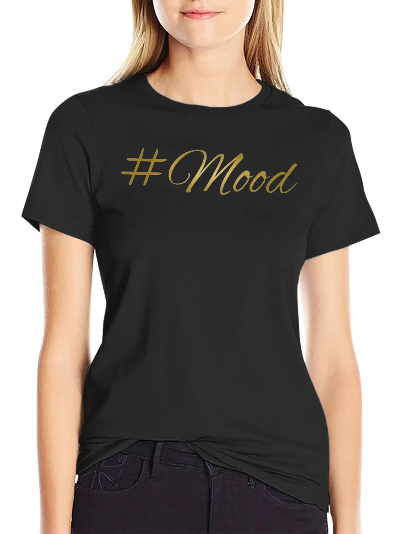 Mood Golden Font Gift Idea Christmas Stylish Everyday T-Shirt – Unisex Basic Cotton Tee