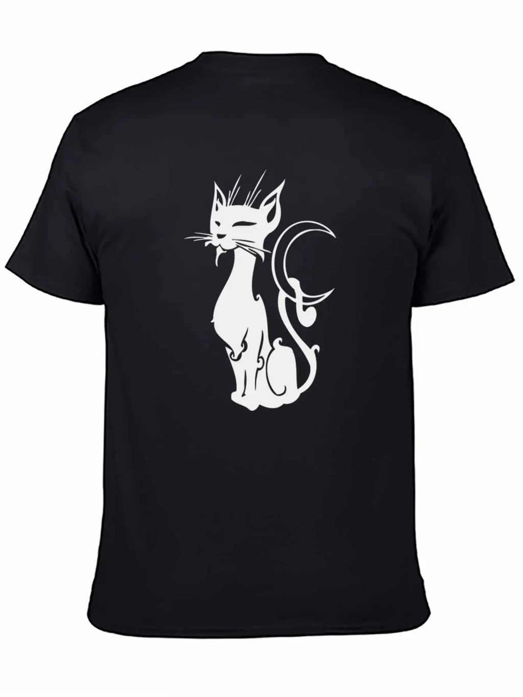 MOON CAT Basic Graphic T-Shirt – Daily Comfort In Soft Cotton