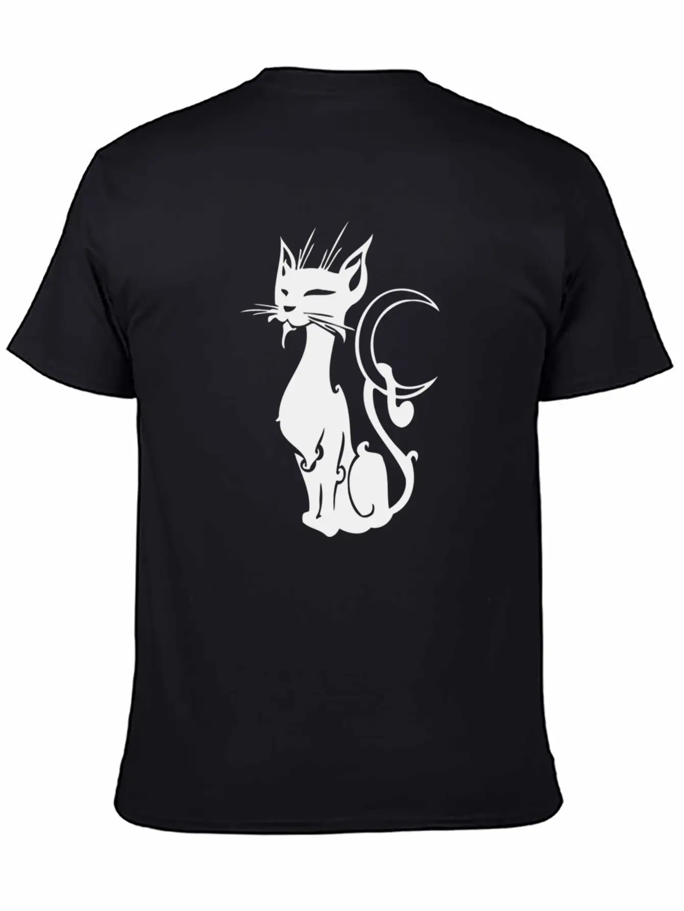 MOON CAT Basic Graphic T-Shirt – Daily Comfort In Soft Cotton