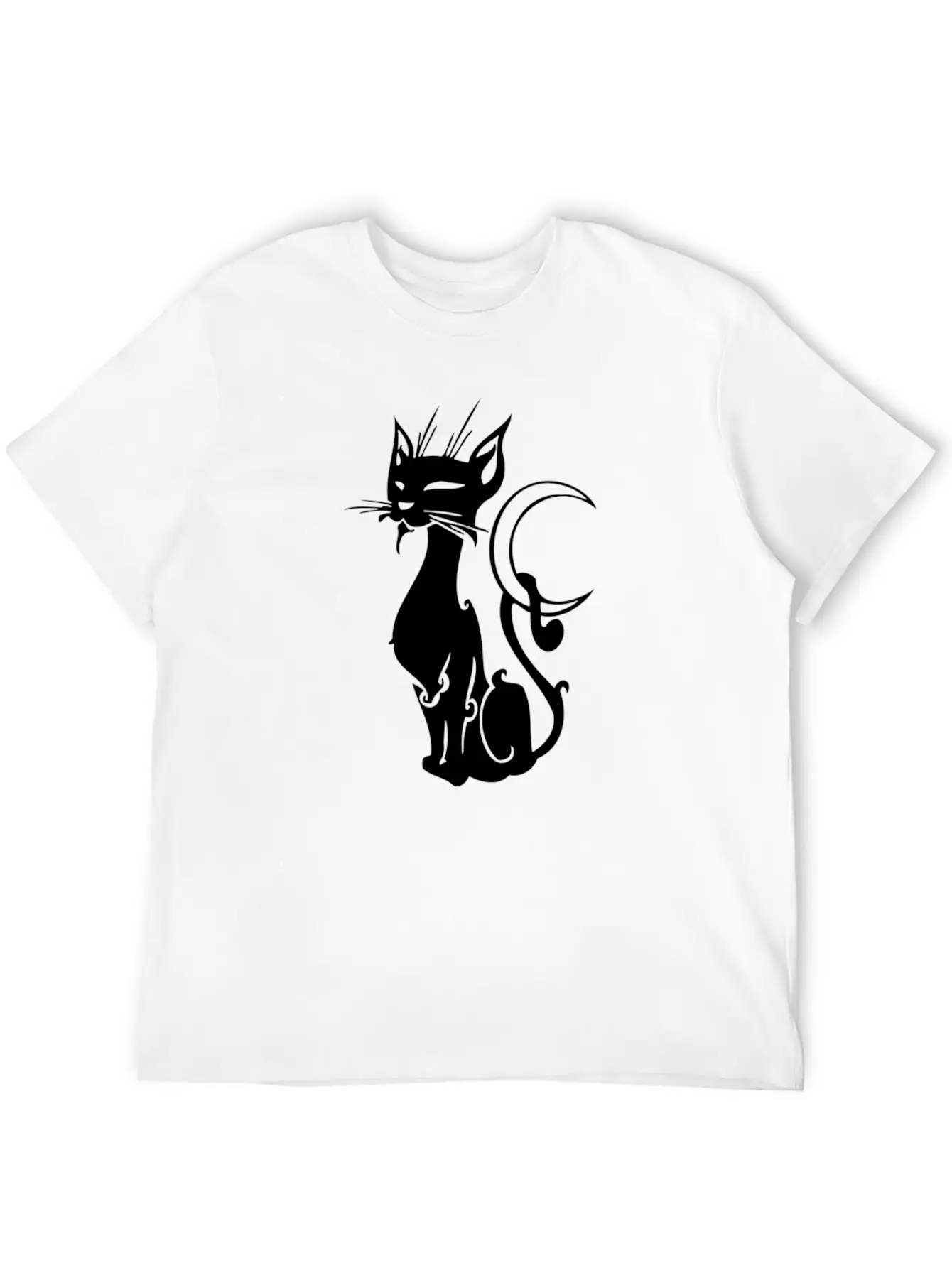 MOON CAT Basic Graphic T-Shirt – Daily Comfort In Soft Cotton