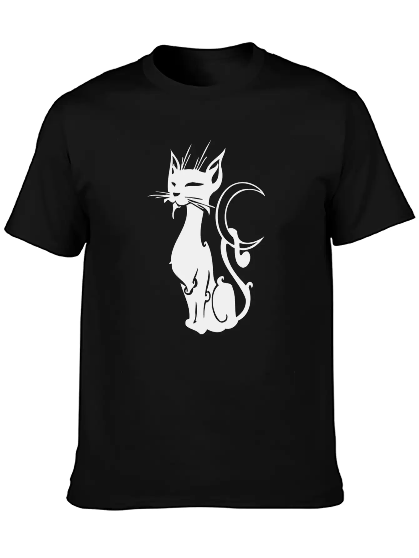 MOON CAT Basic Graphic T-Shirt – Daily Comfort In Soft Cotton