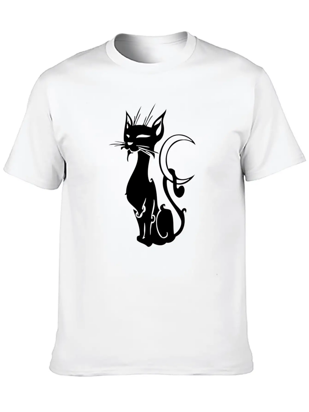 MOON CAT Basic Graphic T-Shirt – Daily Comfort In Soft Cotton