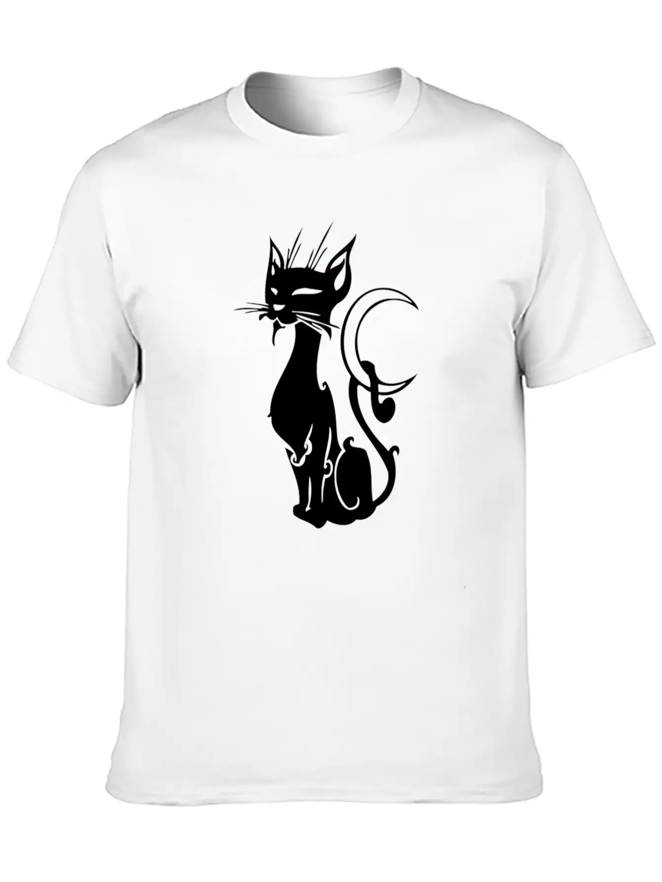 MOON CAT Basic Graphic T-Shirt – Daily Comfort In Soft Cotton