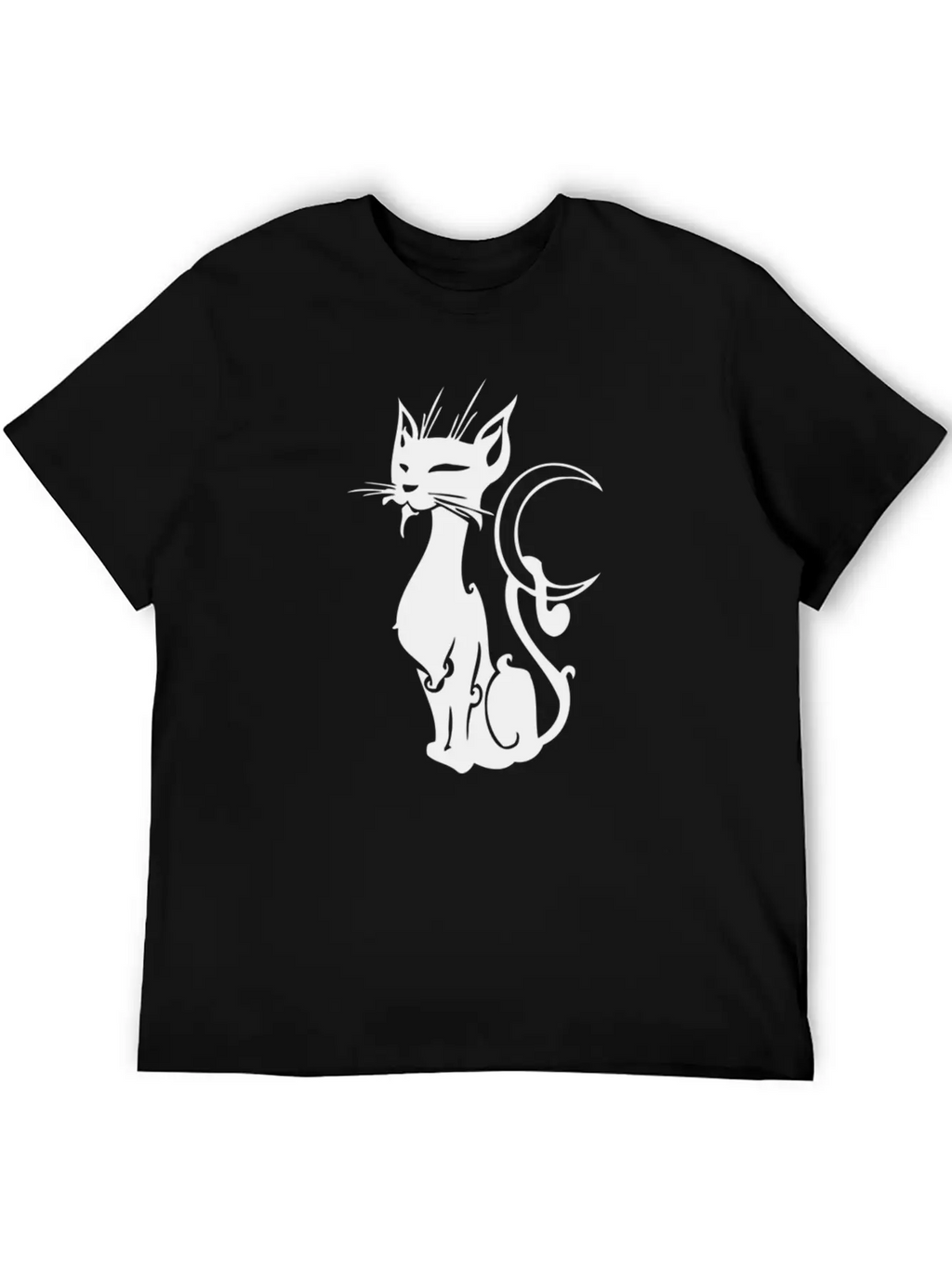 MOON CAT Basic Graphic T-Shirt – Daily Comfort In Soft Cotton