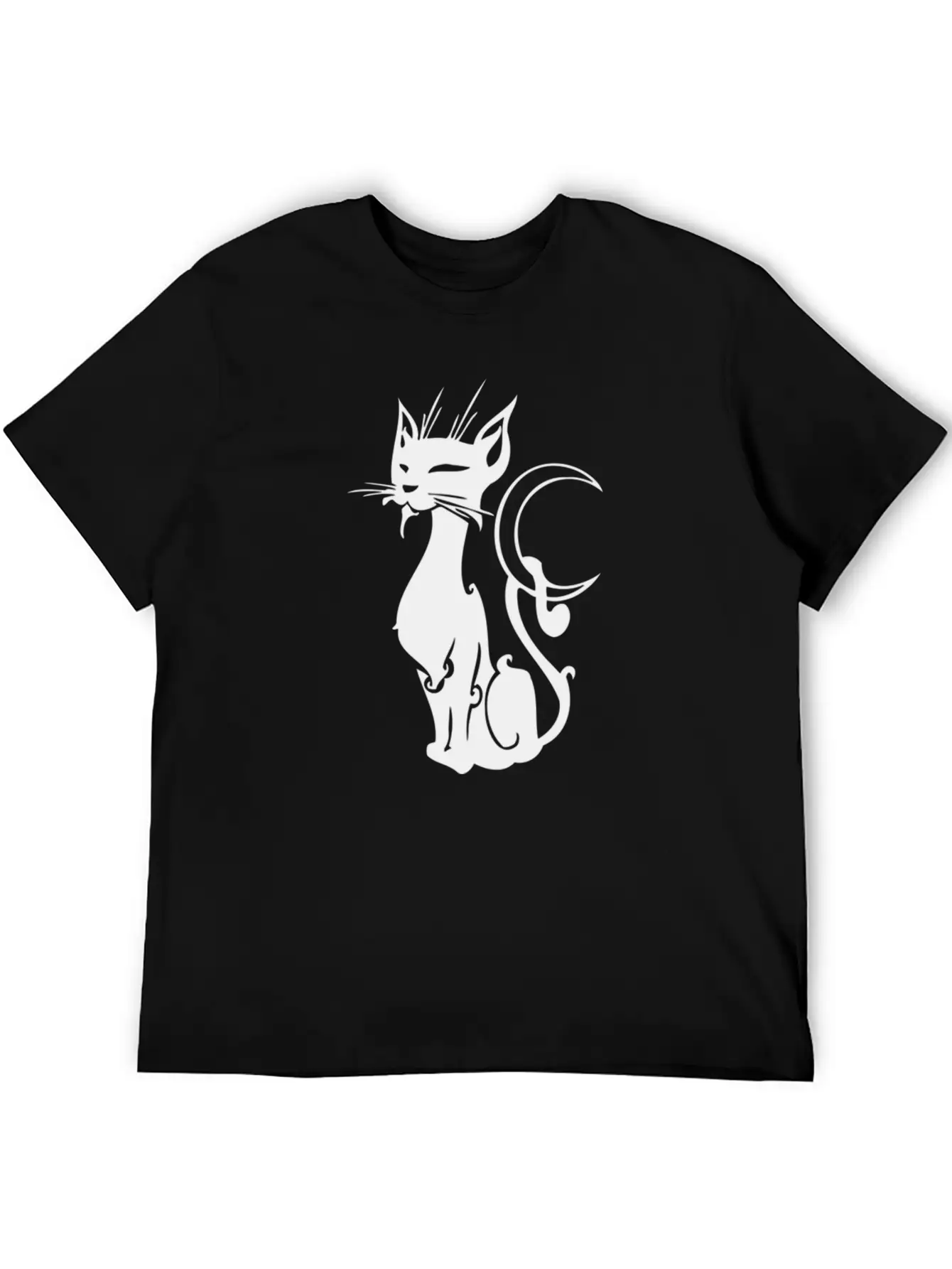 MOON CAT Basic Graphic T-Shirt – Daily Comfort In Soft Cotton