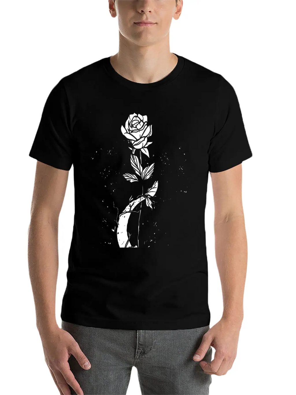Moon Rose Vintage Occult Witchcraft The Gothic Breathable Graphic T-Shirt – Perfect For Casual Days
