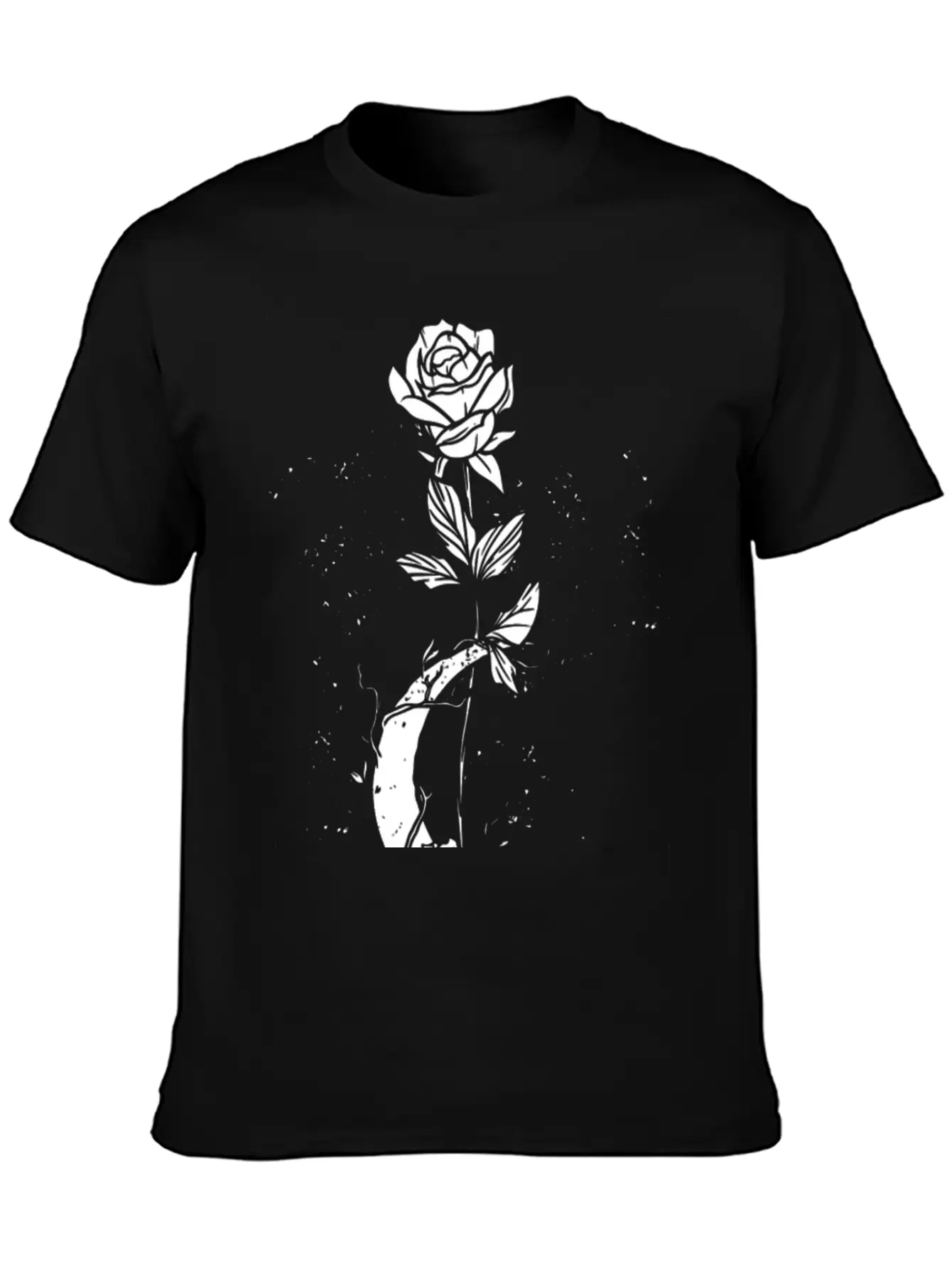 Moon Rose Vintage Occult Witchcraft The Gothic Breathable Graphic T-Shirt – Perfect For Casual Days