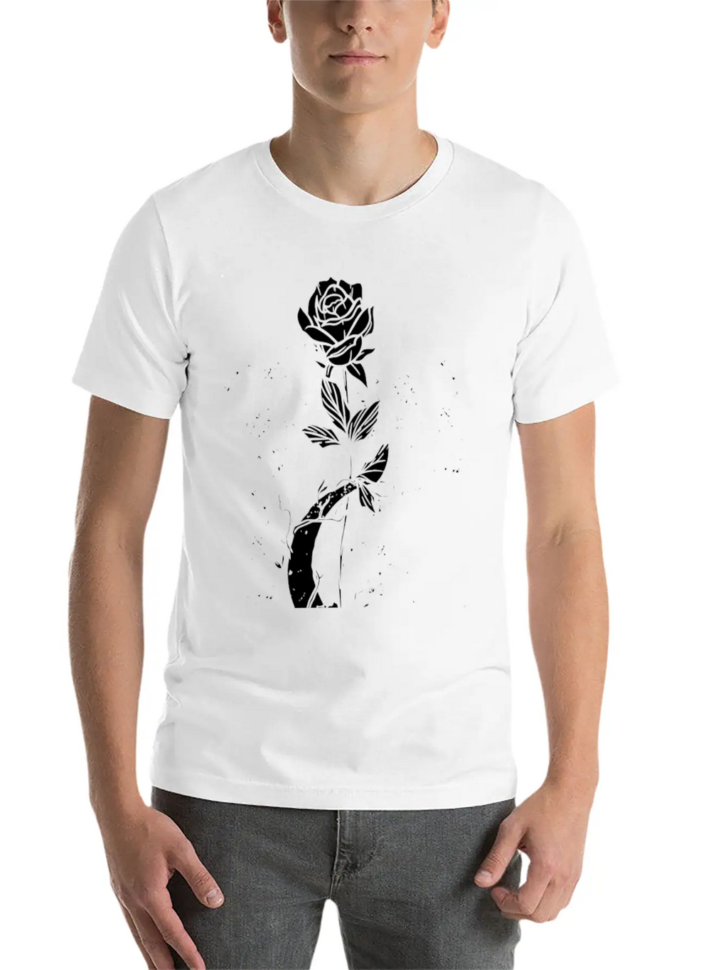 Moon Rose Vintage Occult Witchcraft The Gothic Breathable Graphic T-Shirt – Perfect For Casual Days