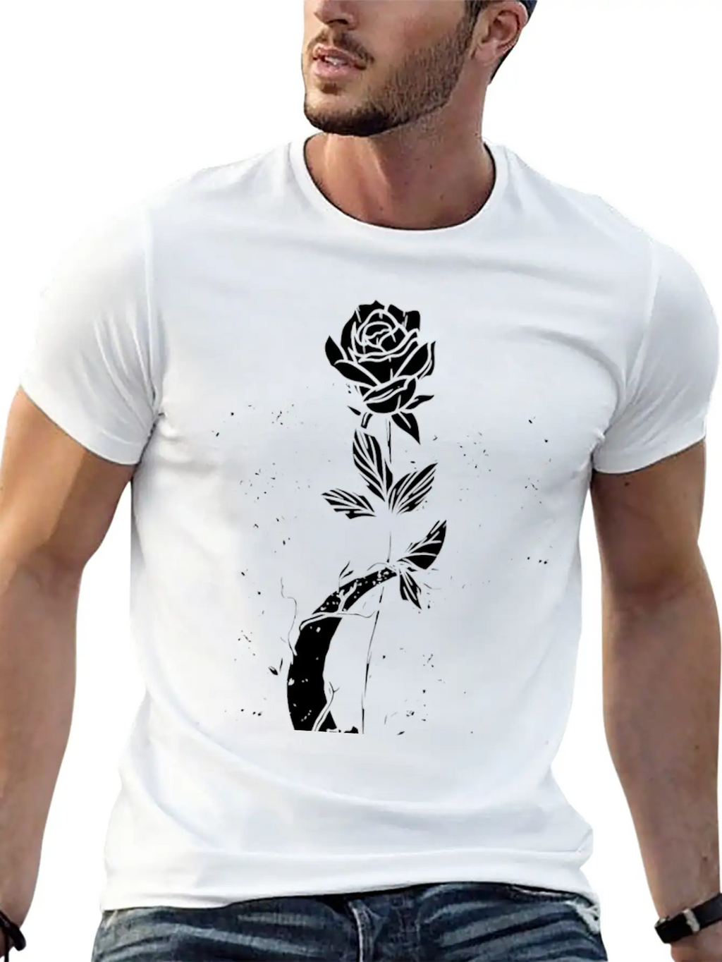 Moon Rose Vintage Occult Witchcraft The Gothic Breathable Graphic T-Shirt – Perfect For Casual Days