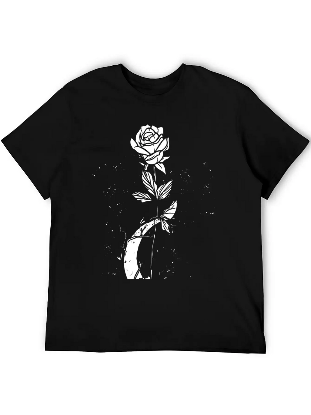 Moon Rose Vintage Occult Witchcraft The Gothic Breathable Graphic T-Shirt – Perfect For Casual Days