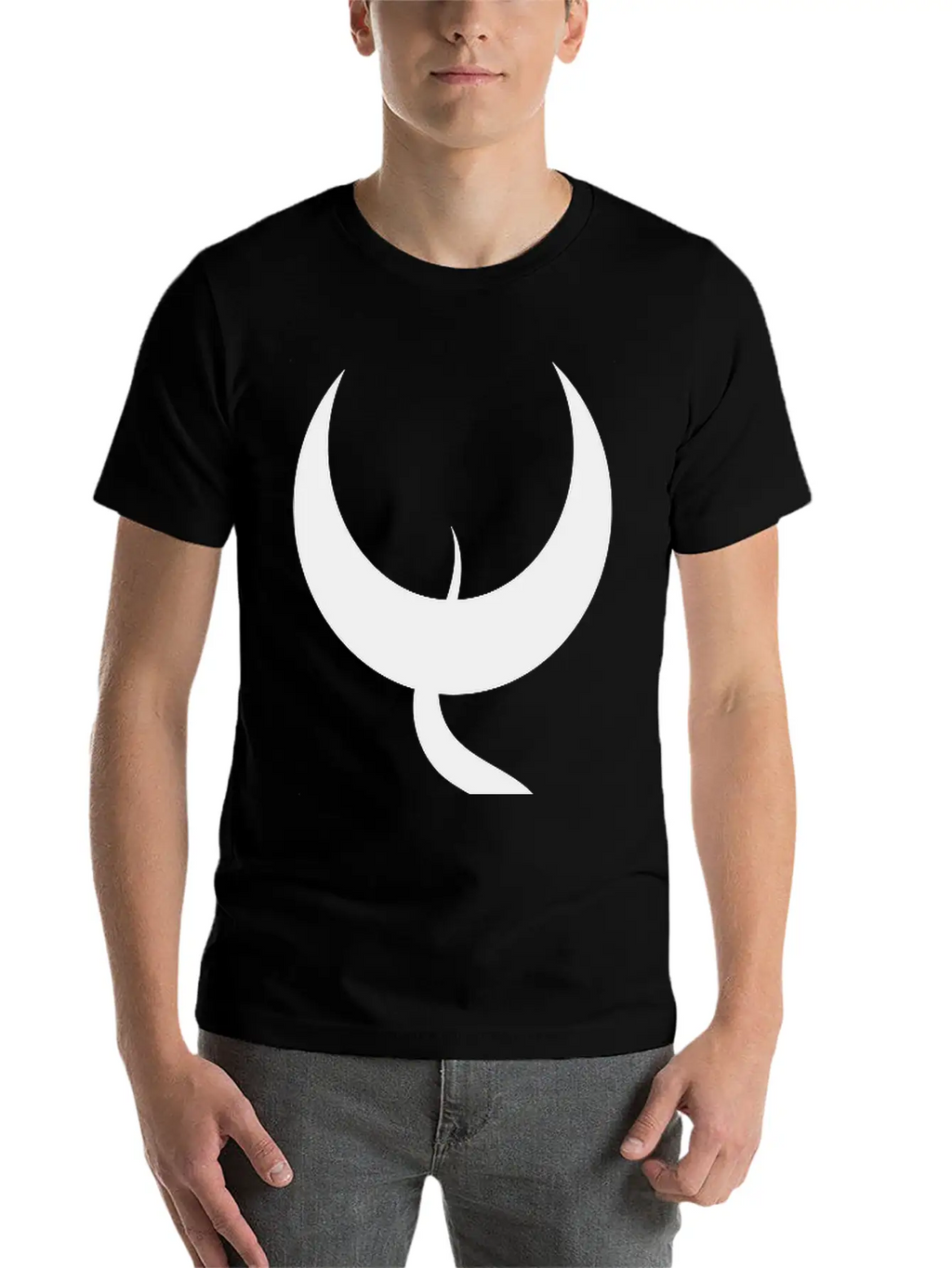 Moon With Snake Breathable Soft Cotton T-Shirt – Timeless Casual Look