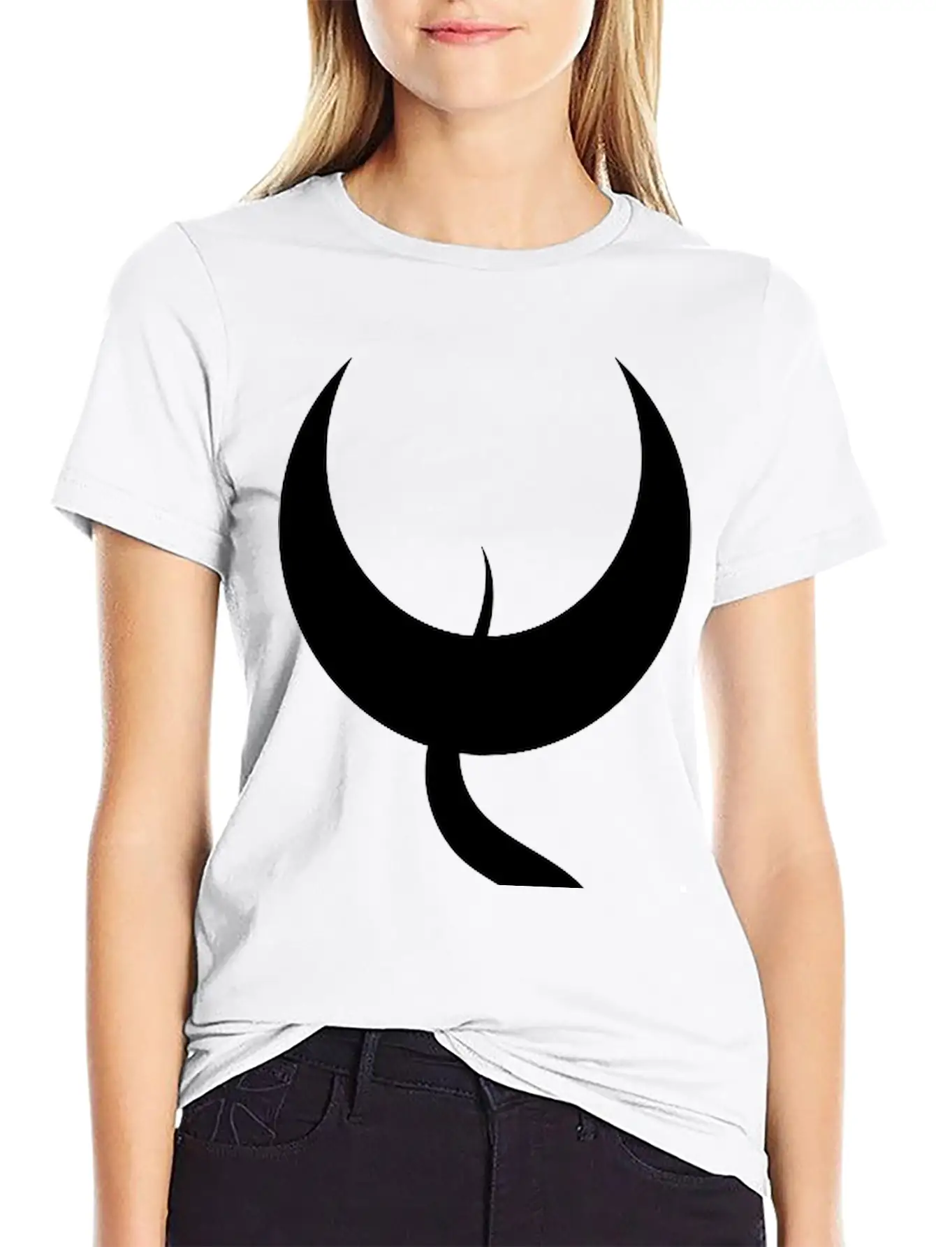 Moon With Snake Breathable Soft Cotton T-Shirt – Timeless Casual Look