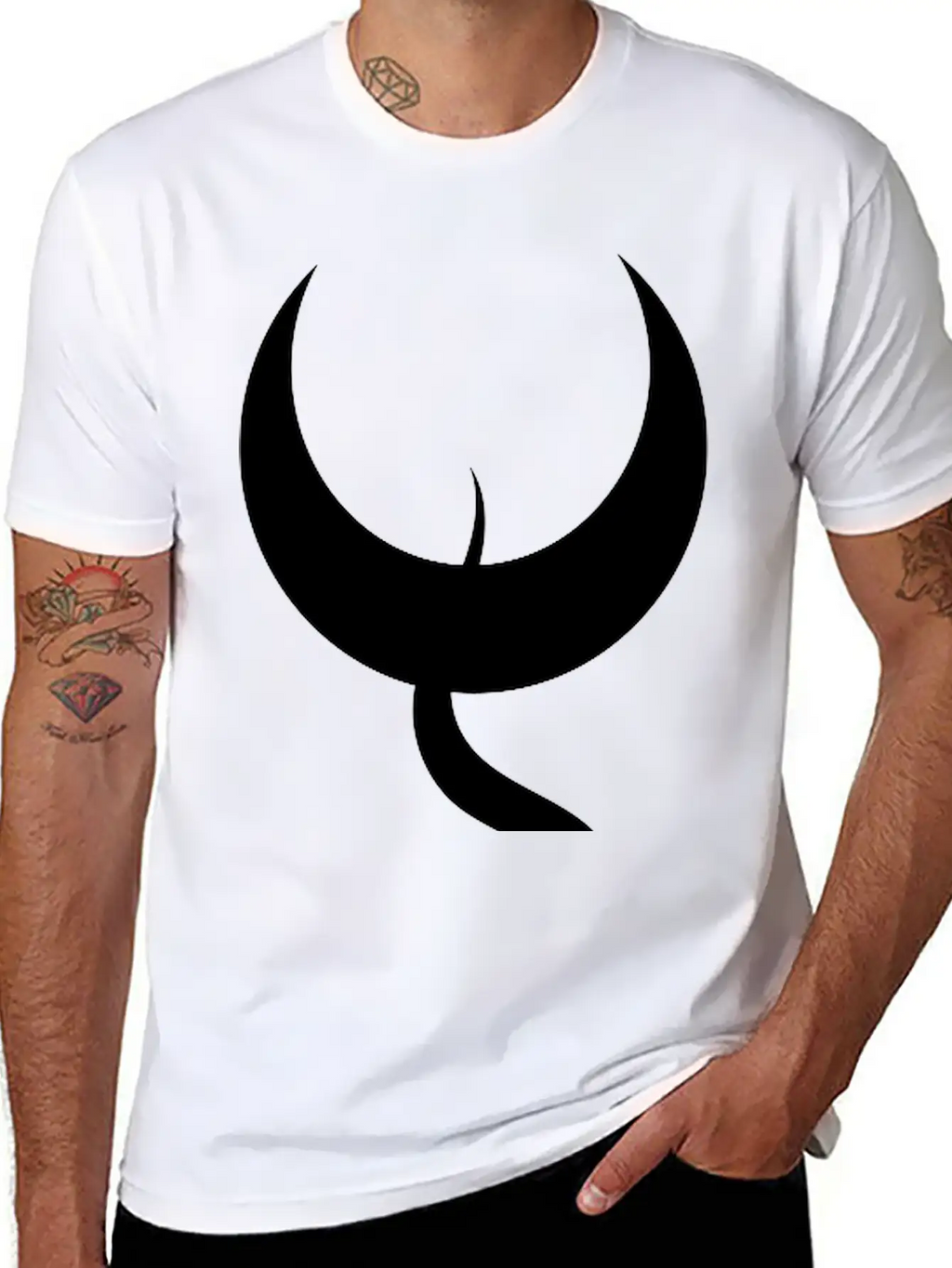 Moon With Snake Breathable Soft Cotton T-Shirt – Timeless Casual Look