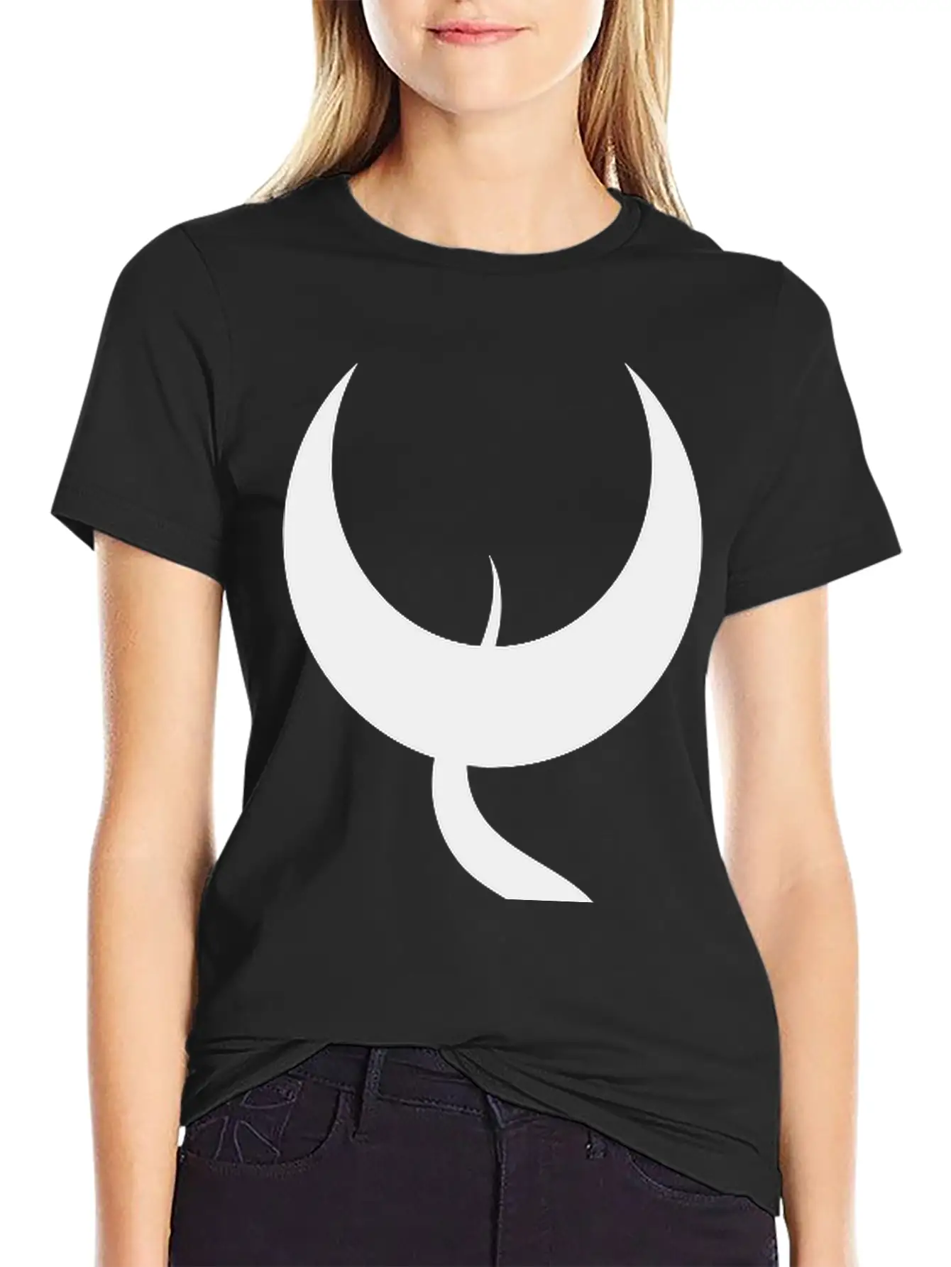Moon With Snake Breathable Soft Cotton T-Shirt – Timeless Casual Look