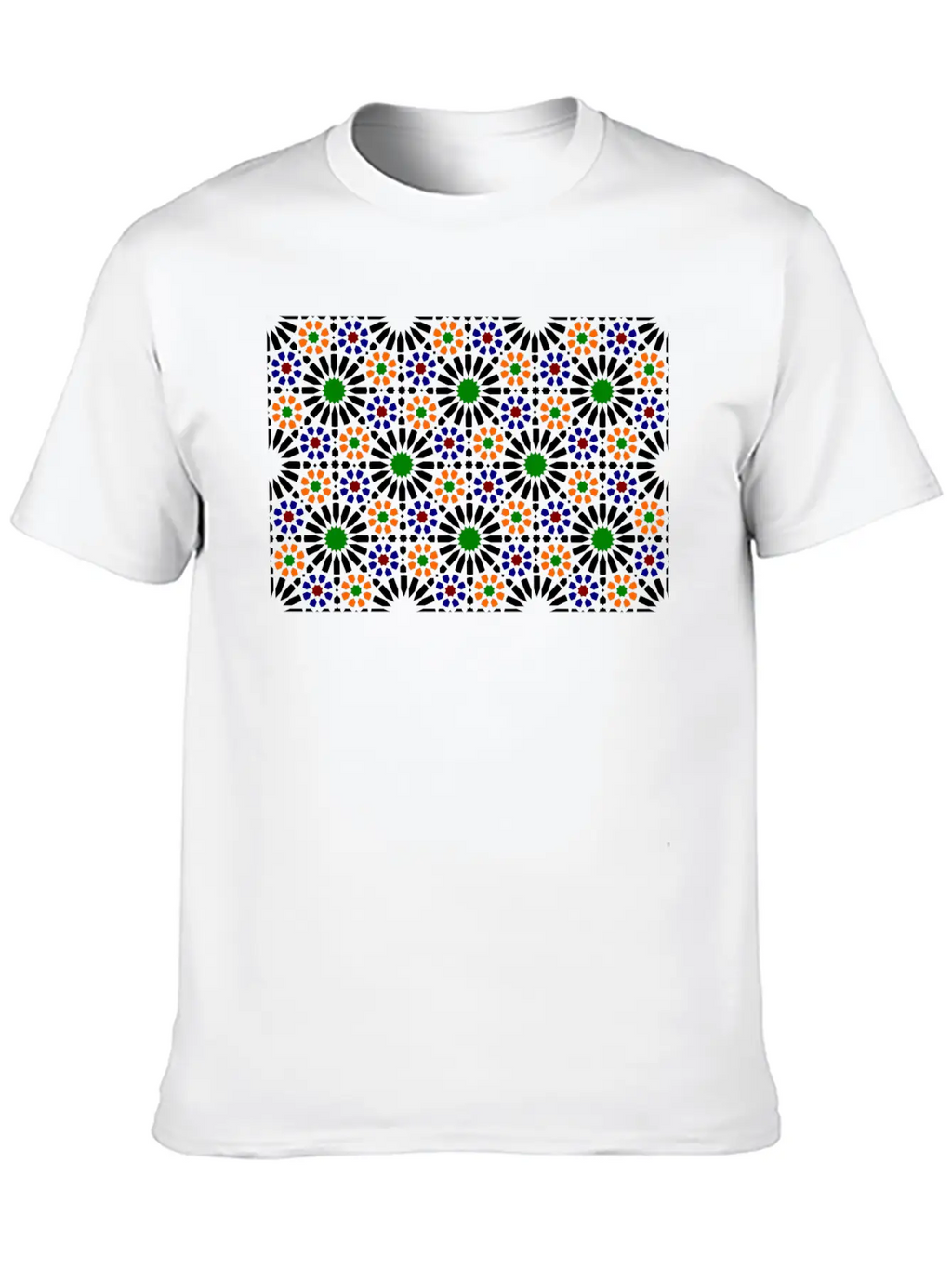 Moorish Mosaic (dark) Essential Cotton Tee For Daily Outfits – Unisex Style