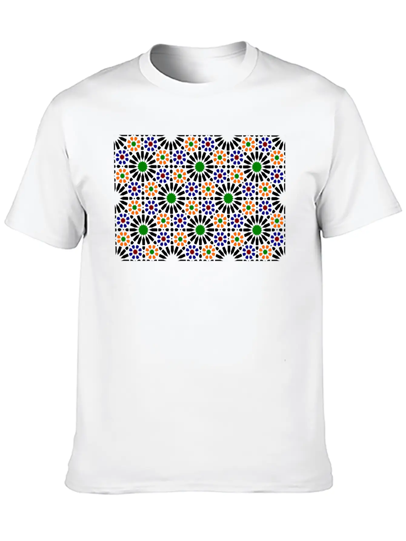 Moorish Mosaic (dark) Essential Cotton Tee For Daily Outfits – Unisex Style